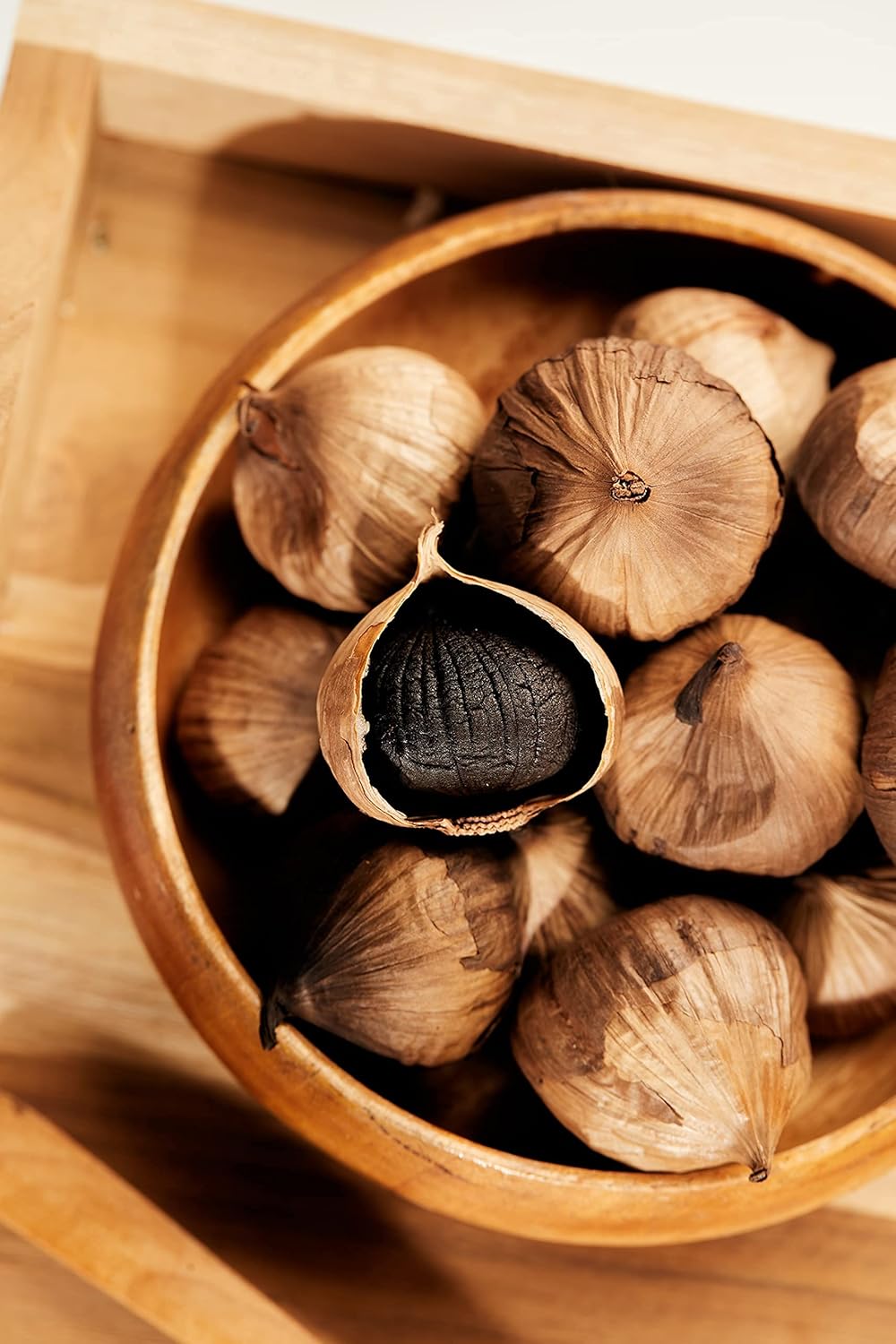 Homtiem Black Garlic 8.82 Oz (250g.), 3 Pack, Whole Black Garlic Fermented for 90 Days, Super Foods, Non-GMOs, Non-Additives, High in Antioxidants, Ready to Eat for Snack Healthy, Healthy Recipes