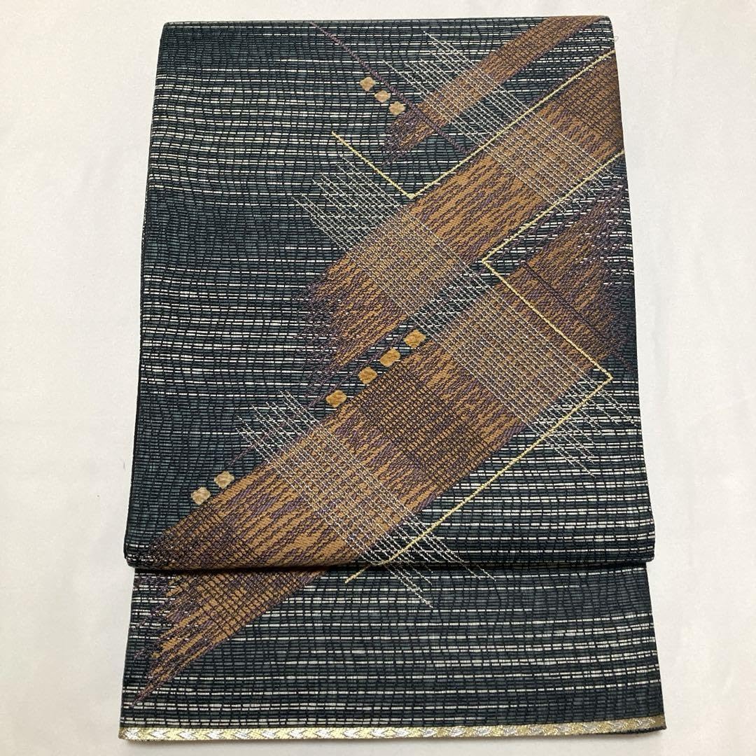 袋帯【誉田屋源兵衛】正絹 全通柄 和紙織 銀糸 織り文様 仕立て上がり