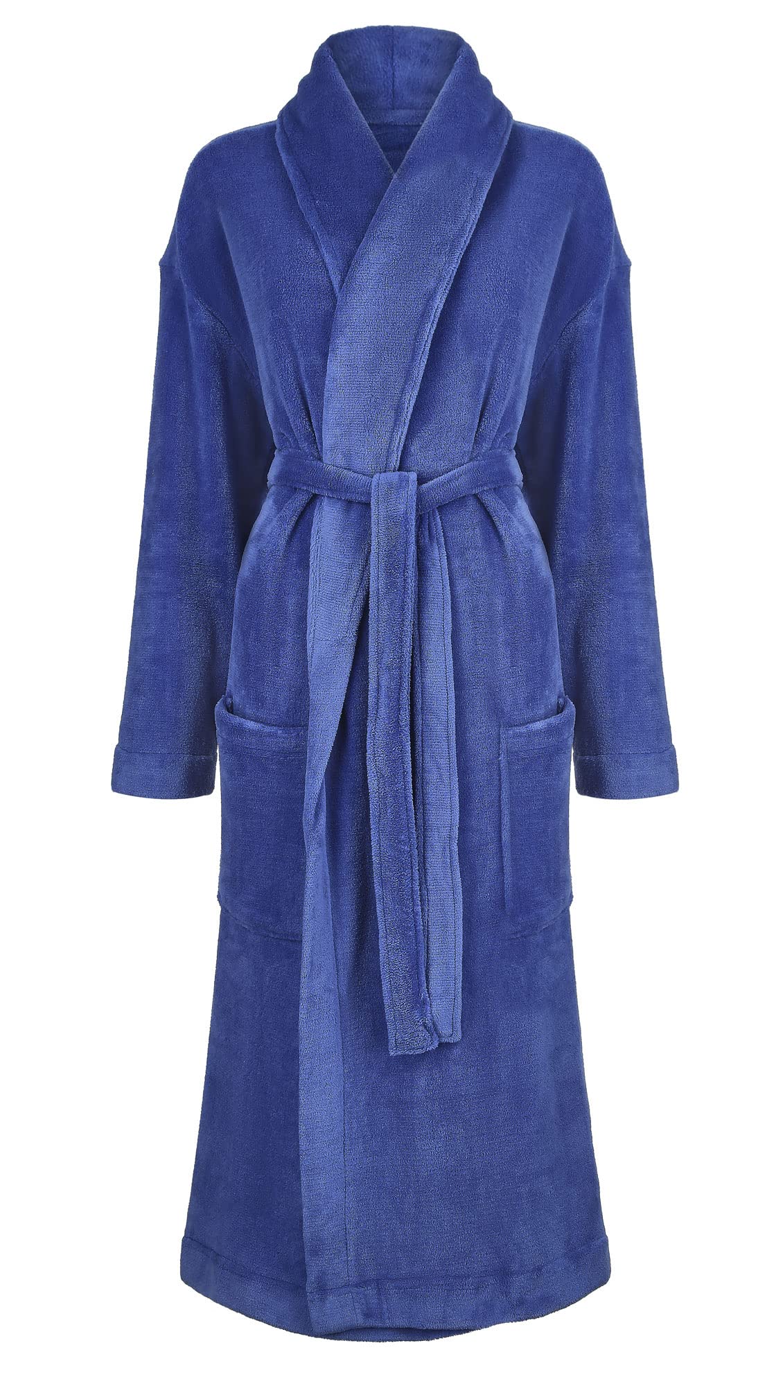 Champion Ladies AVA Warm Fleece Nightwear Dressing Gown Robe Blue UK 20-22