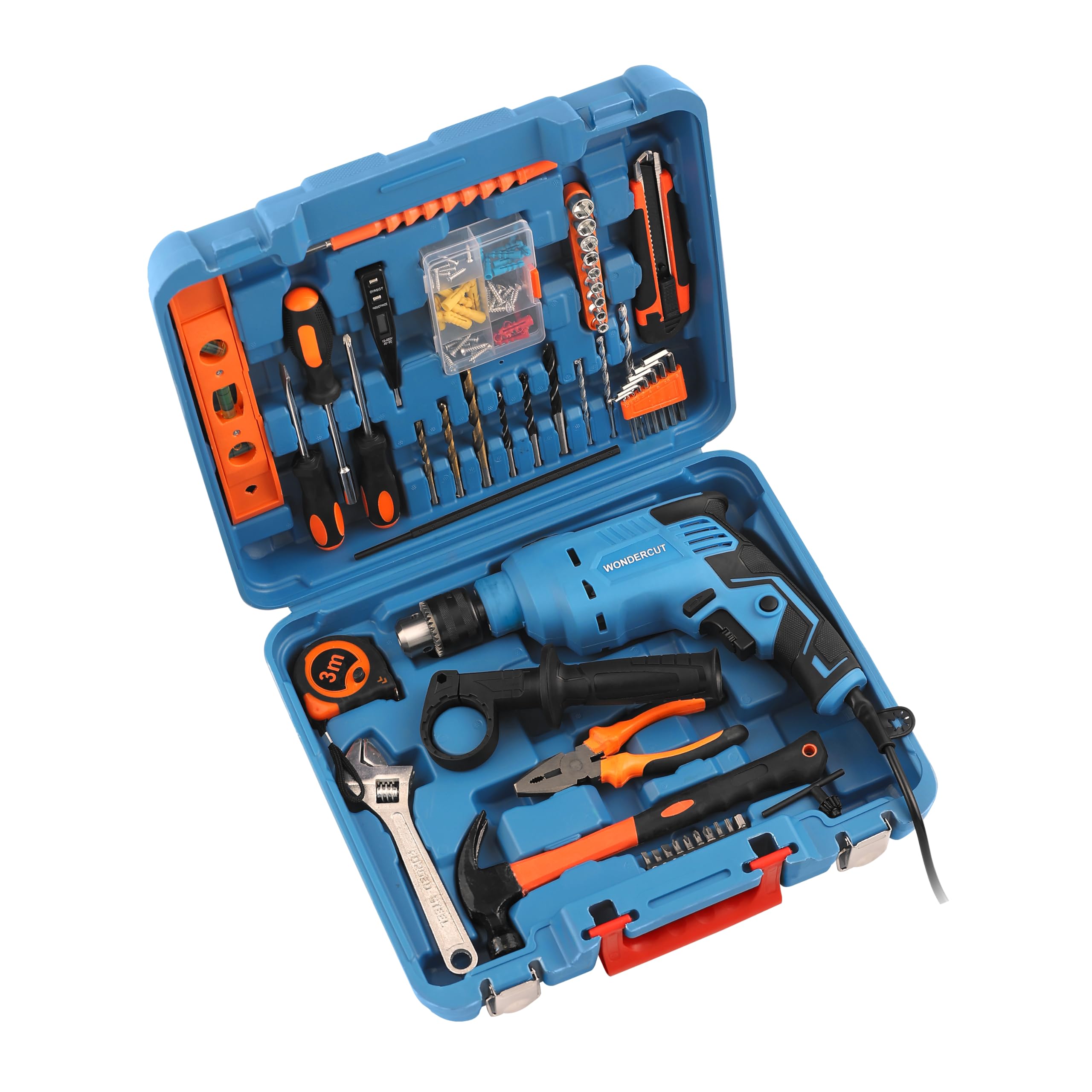 WONDERCUT Professional-Impact Drill Tool Kit, 810W, 3000 RPM,13mm
