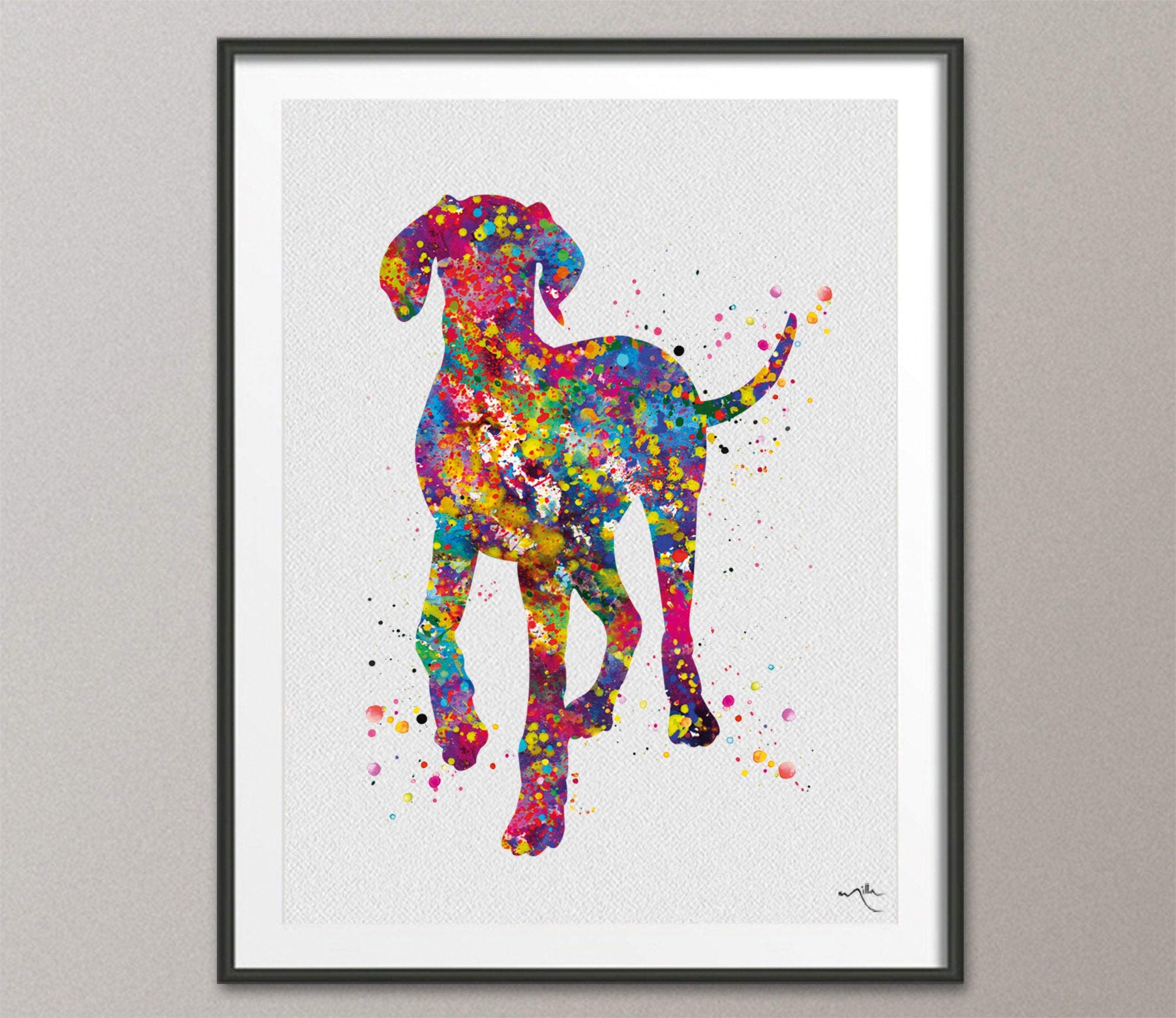 Hungarian Vizsla Dog Portrait Watercolor Print Magyar Dog Pet Gift Dog Love Puppy Friend Dog Art Custom Poster Vizsla Poster Dogart-1445