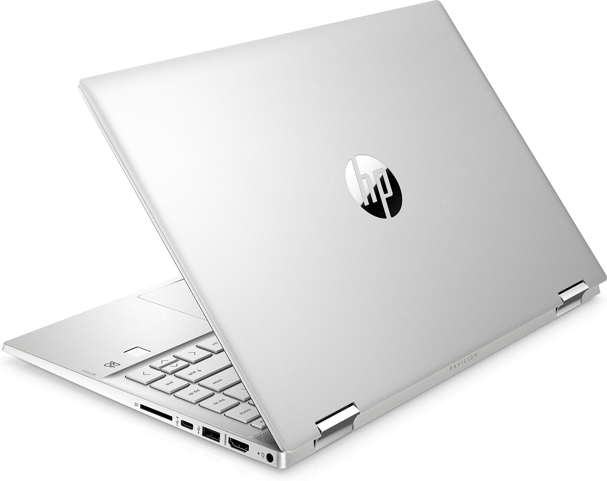 HP - PC Pavilion X360 14-dw1021nl Notebook Convertibile, Intel Core i3-1115G4, RAM 8 GB, SSD 256 GB, Grafica UHD Intel, Windows 10 Home, Schermo 14” FHD, Lettore Impronte Digitali, USB-C, Argento