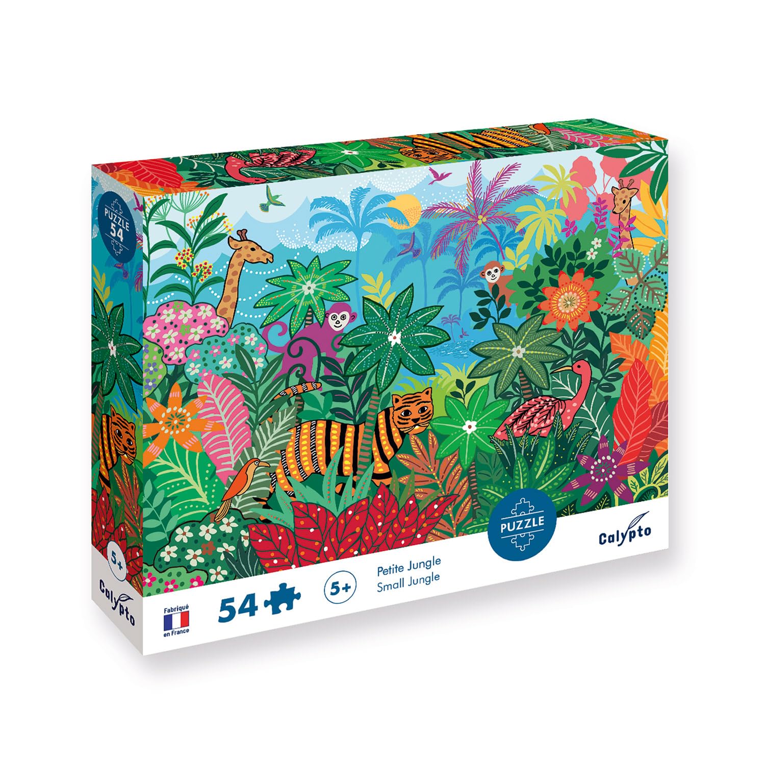 Sentosphère Calypto Jigsaw Puzzle - Small Jungle 54 pieces, Verschiedene Grüntöne