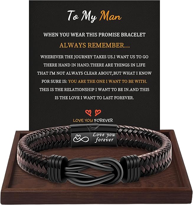 Inspirational Gifts for Men Morse Code Bracelets Mens Bracelets Graduation Gifts for Him Fathers Day Adjustable Leather Bracelet Motivational Birthday Annivesary Jewelry Stocking Stuffers for Men