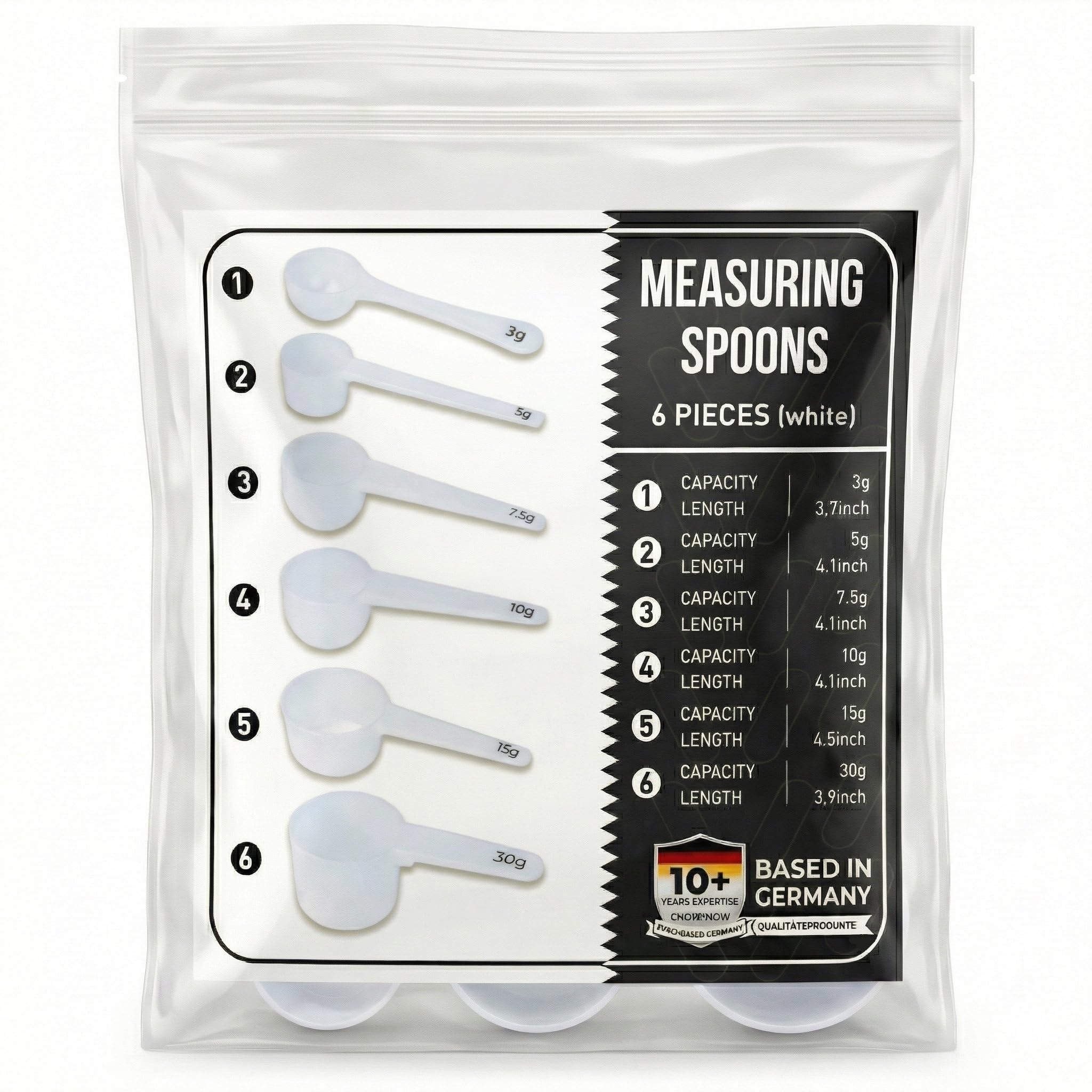 Dexam Dots – Set Di Cucchiai Dosatori Colorati In Plastica Con Misure Metriche, 6 Pezzi Su Anello, Lavabili In Lavastoviglie