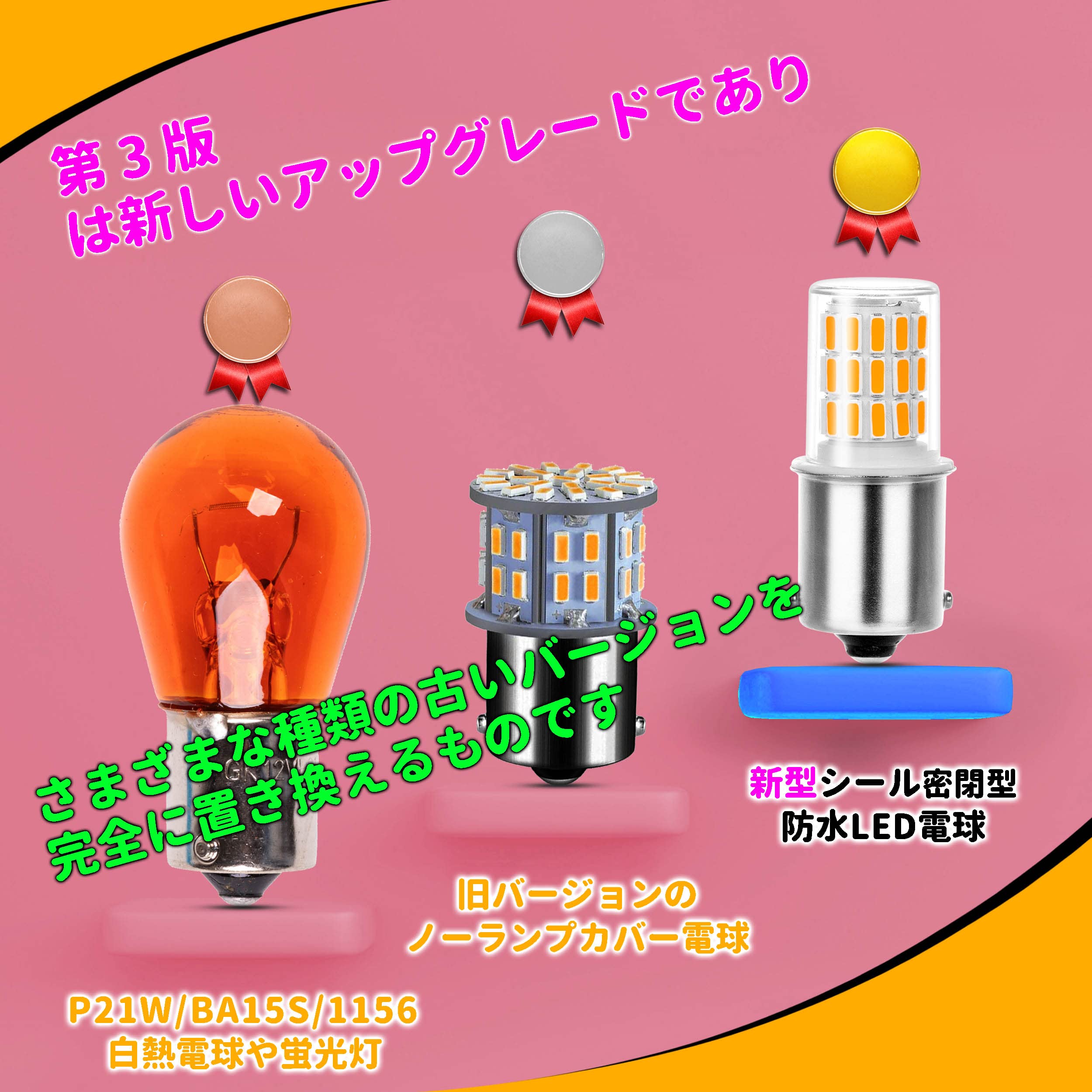 Amazon.co.jp: s25 led シングル ウインカー アンバー (ピン角180度