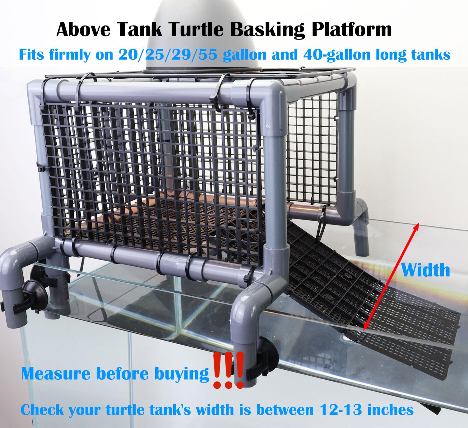 Image showcasing Turtle Tank Accessories Hanging Turtle Basking Platform For Aquatic ...