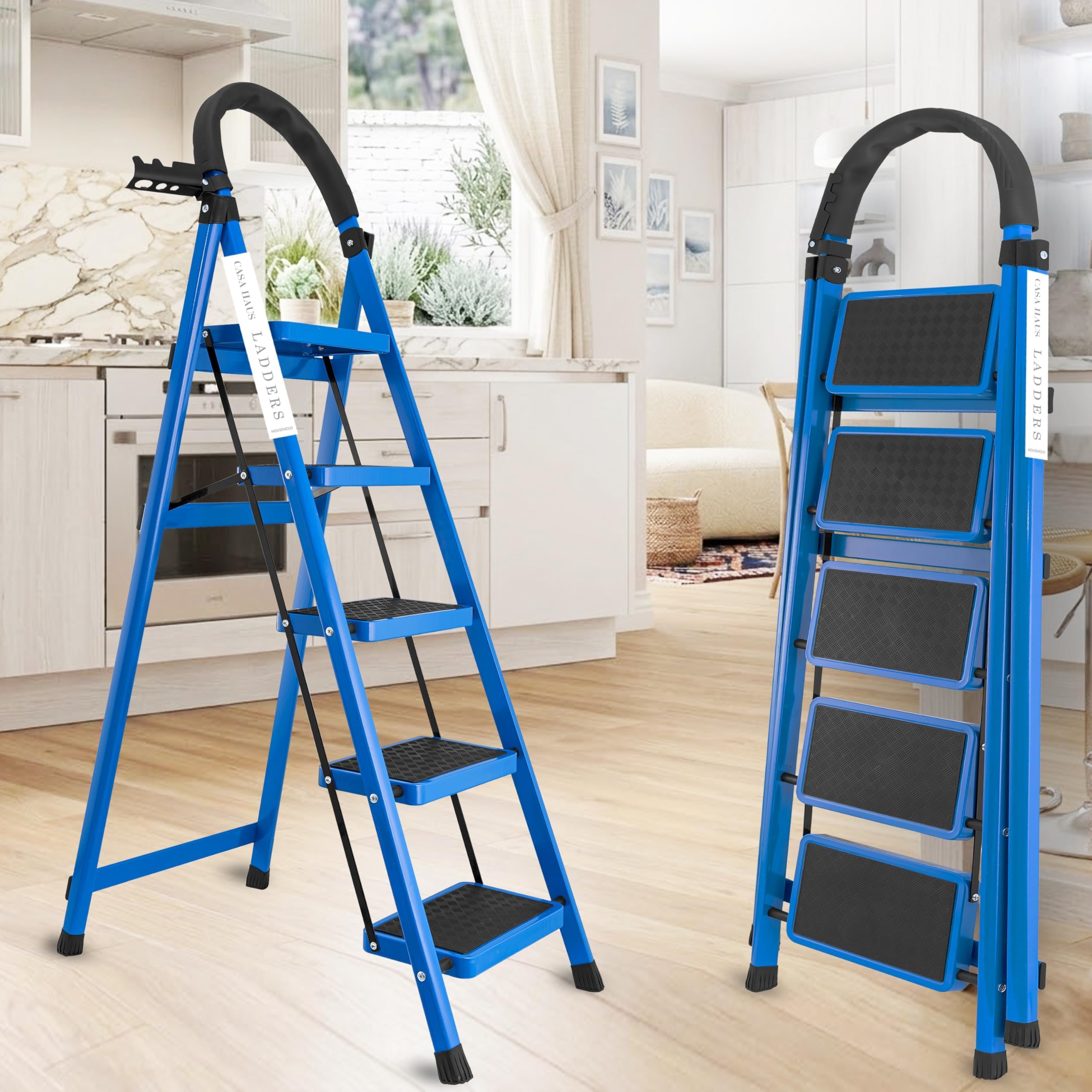Casa Haus 6 Step Ladder - Heavy Duty & Foldable -14