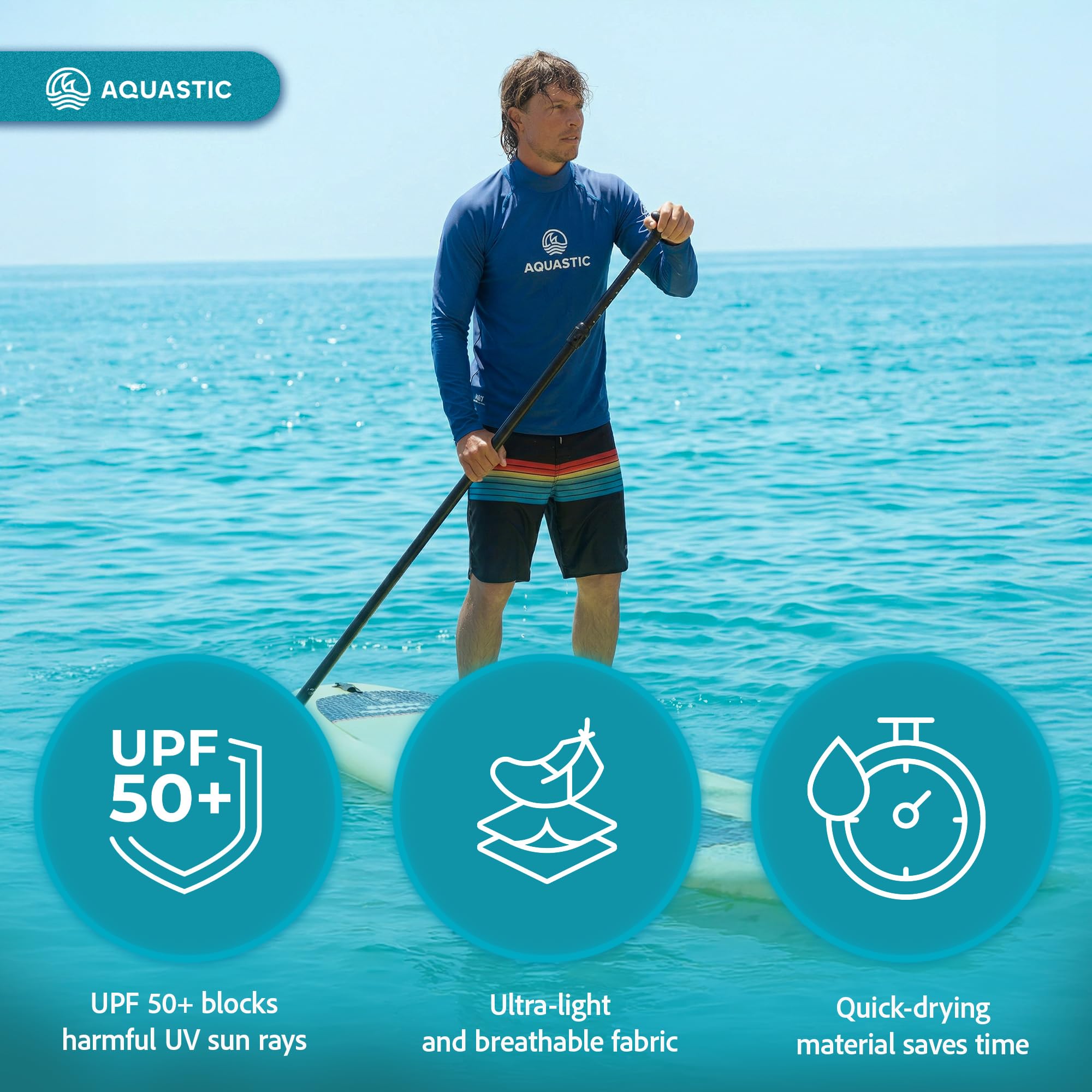 AQUASTIC Unisex UPF Rimos Ls Überwurf-Set für Schwimmbekleidung