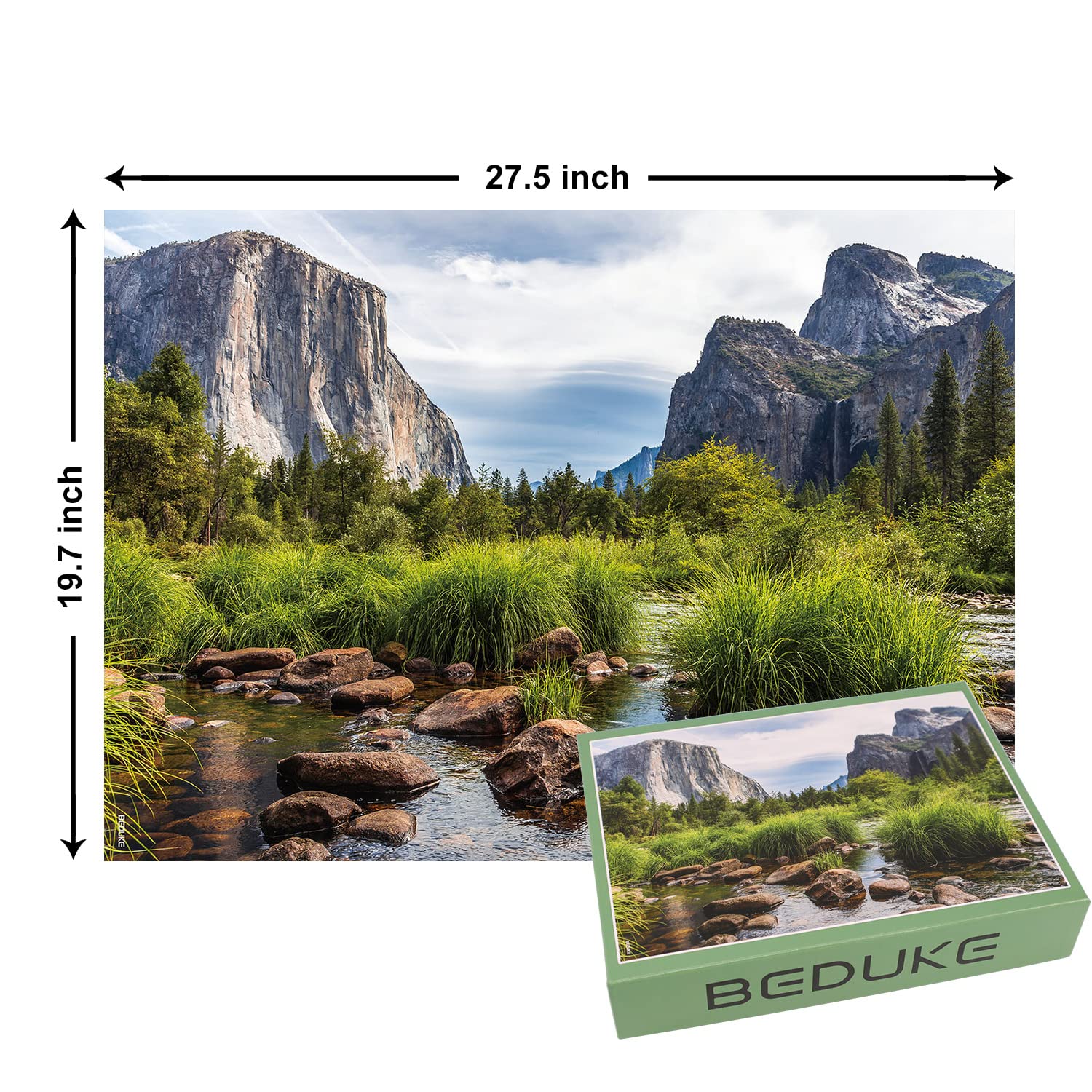 Rompecabezas de 1000 piezas, cada pieza es única, Parque Nacional de Yosemite para adultos, cartón grueso y resistente, juego familiar entrelazado preciso rompecabezas de juego familiar a 2