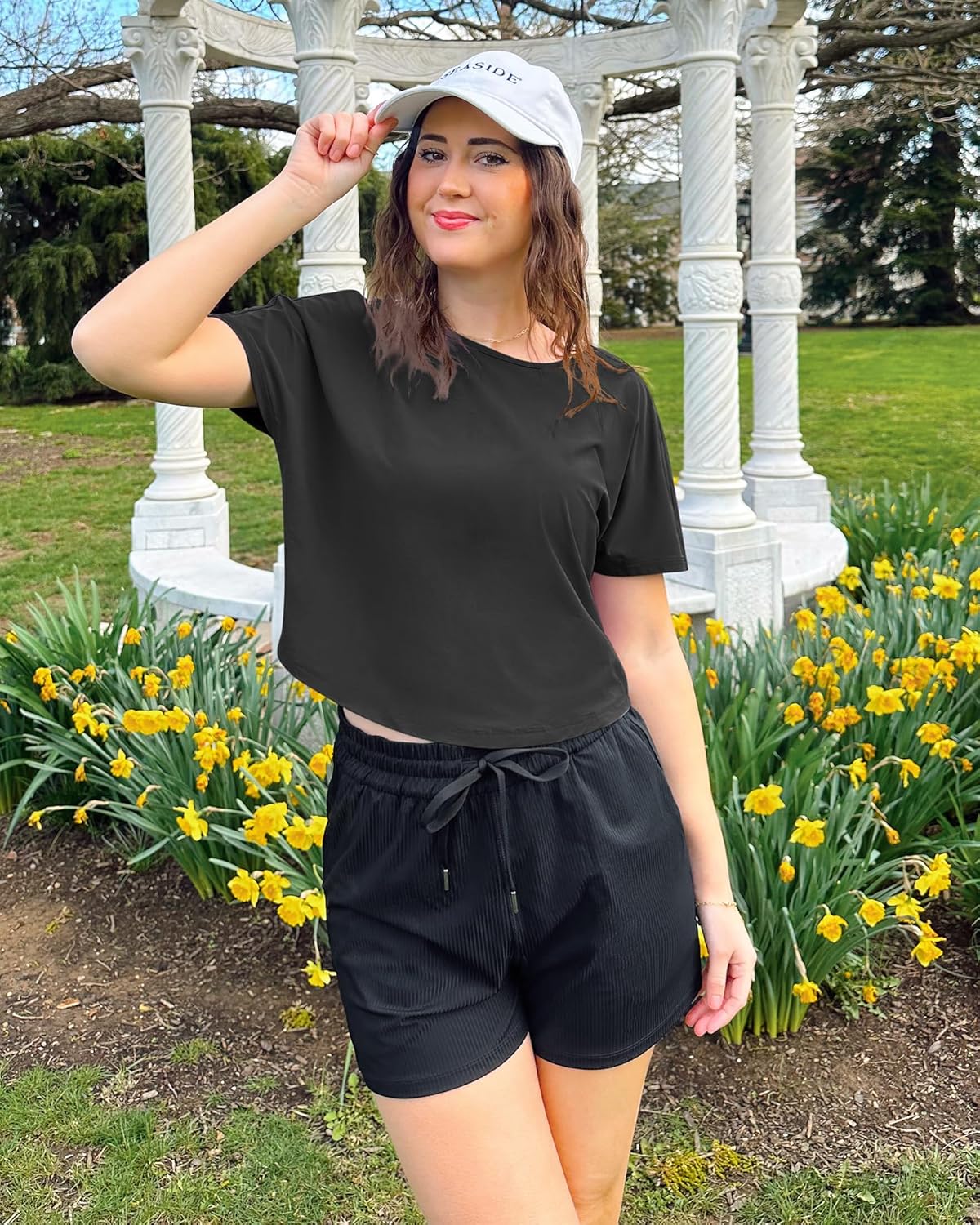 G4Free Lightbreeze Womens Workout Tops Batwing Sleeve Tees Loose Fit Athletic Gym Shirts Basic Yoga Tshirts Casual Summer - Image 3