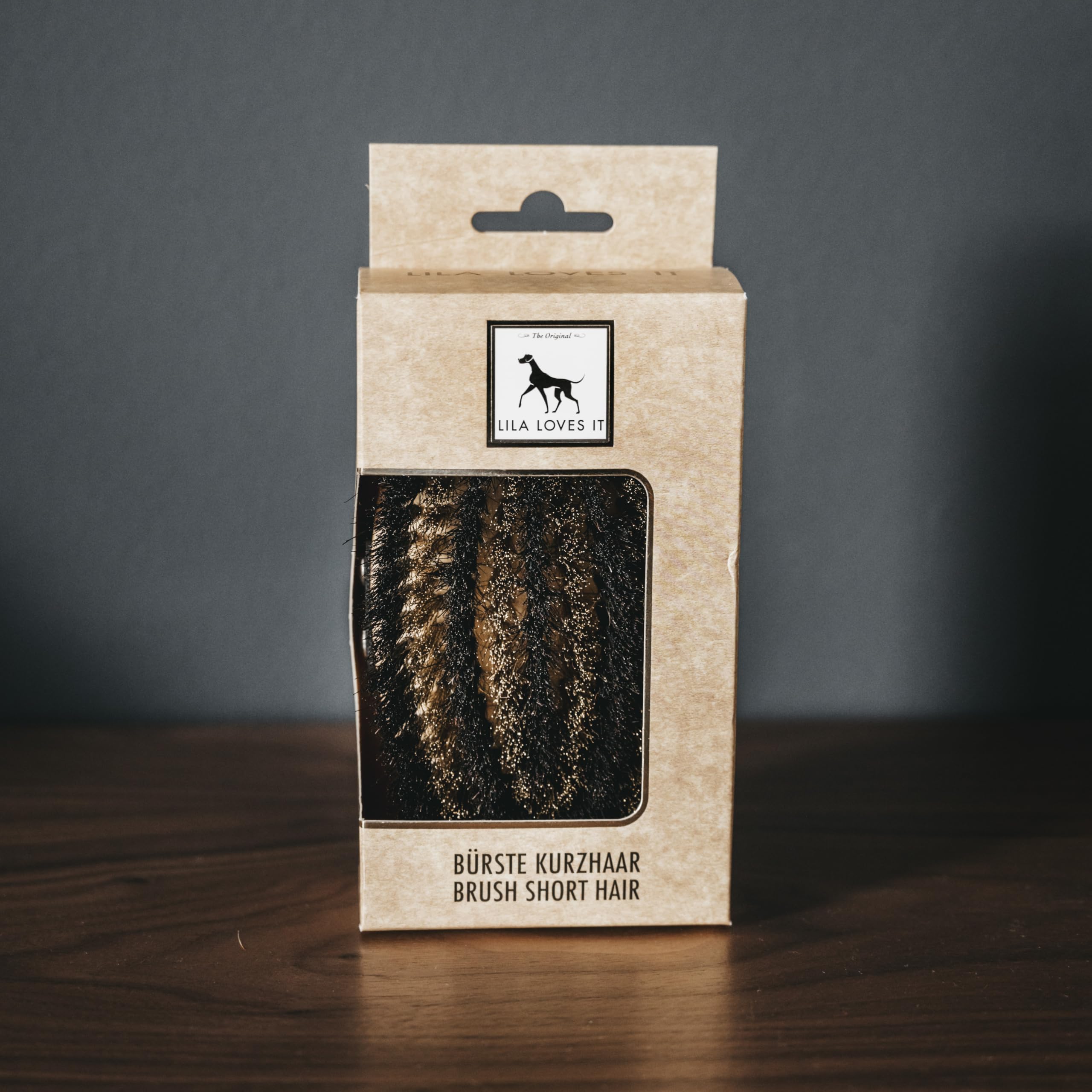 Kurzhaarbürste für Hunde - mit Rosshaar- und Messingborsten, mit Buchenholz aus nachhaltiger Forstwirtschaft, Made in Germany, BÜRSTE KURZHAAR von LILA LOVES IT