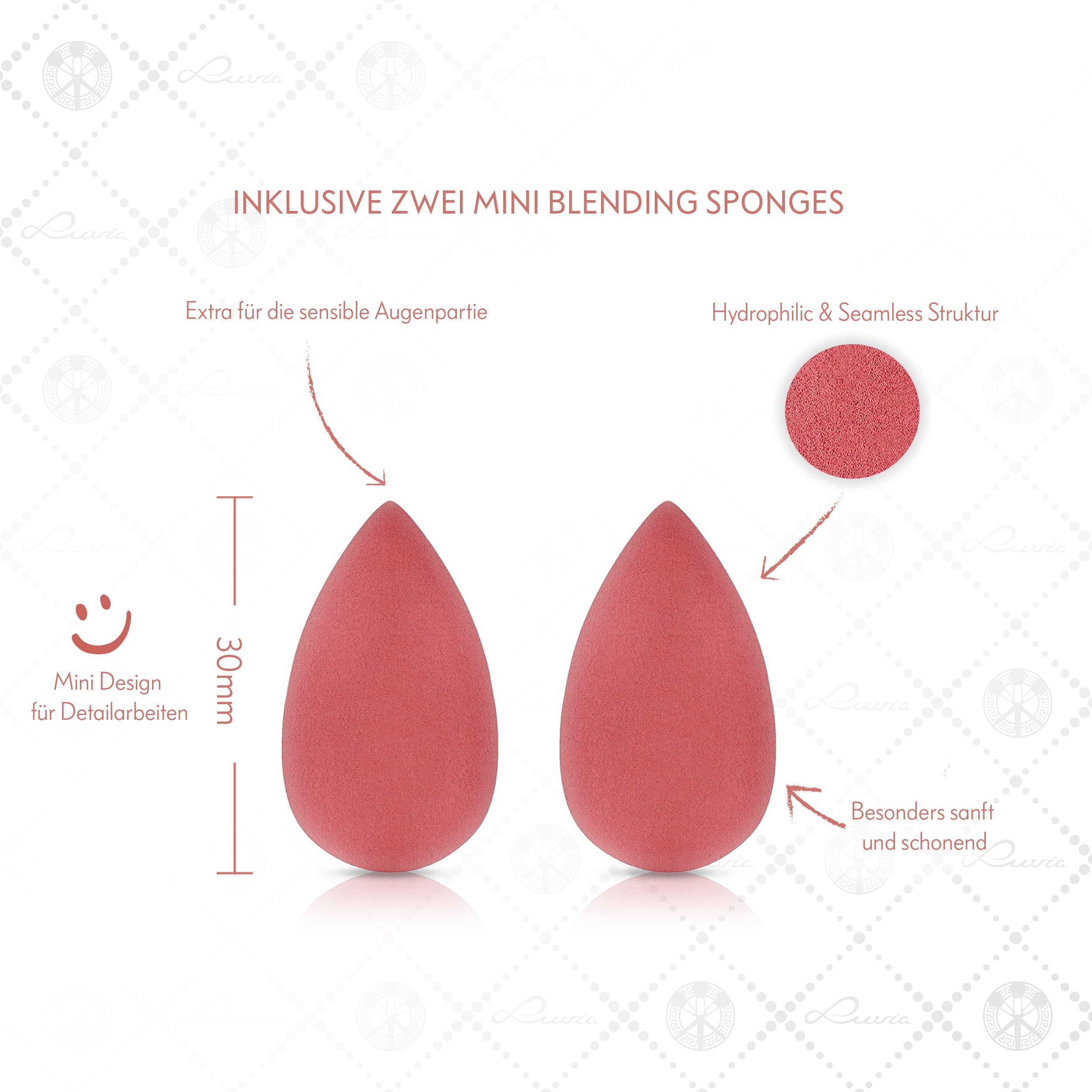 Luvia 14-teiliges Make-up Pinselset - Veganes Kosmetikpinsel Set mit XL Puderpinsel, Schwamm & Blender - Ideal für Anfänger & Profis - Hochwertige Schminkpinsel für Perfektes Make-up