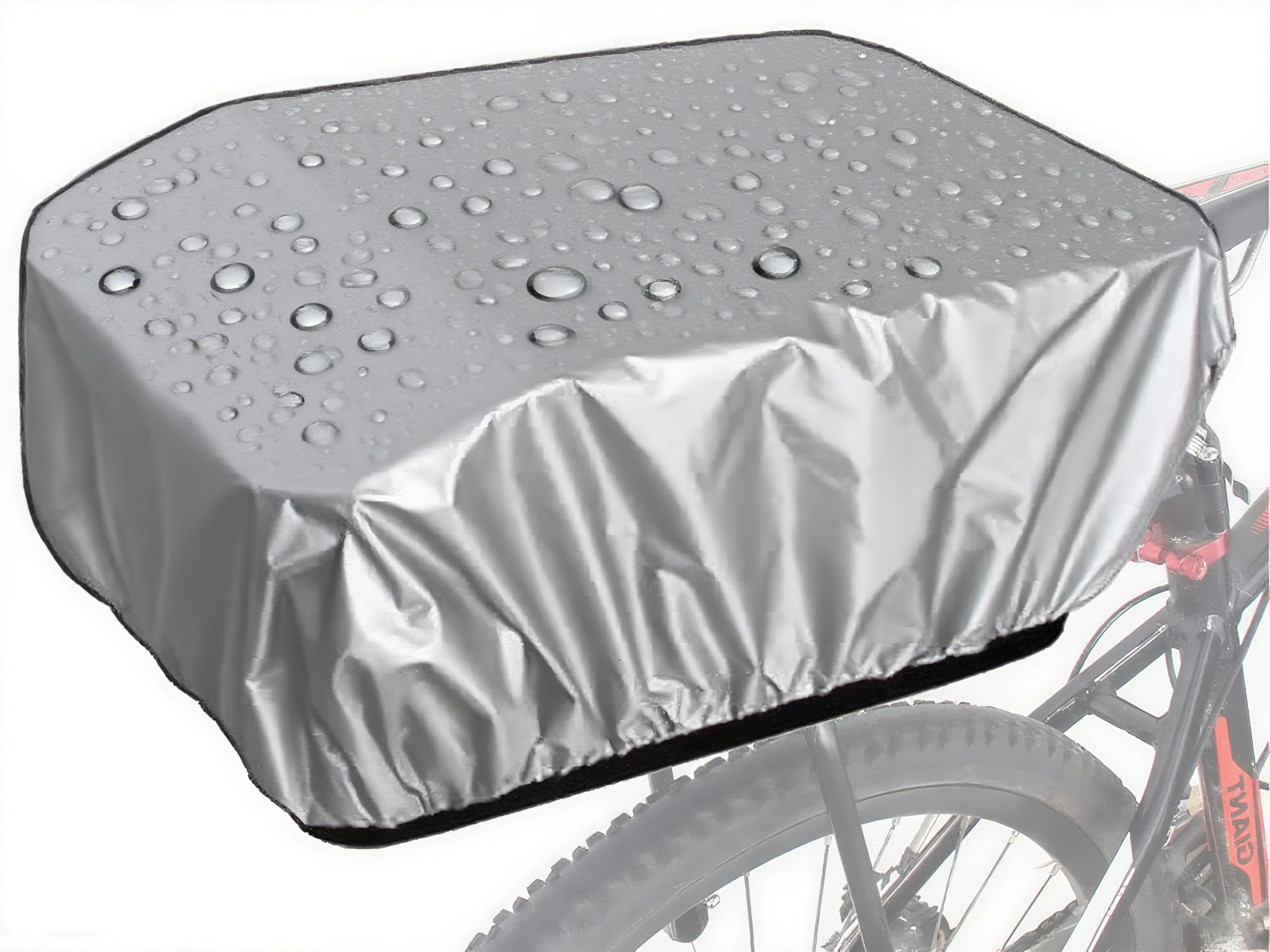 VAOLOAV 35L Rain Cover for Bicycle Basket Rain Cover Bicycle Bag Luggage Rack Waterproof Silver — image 1