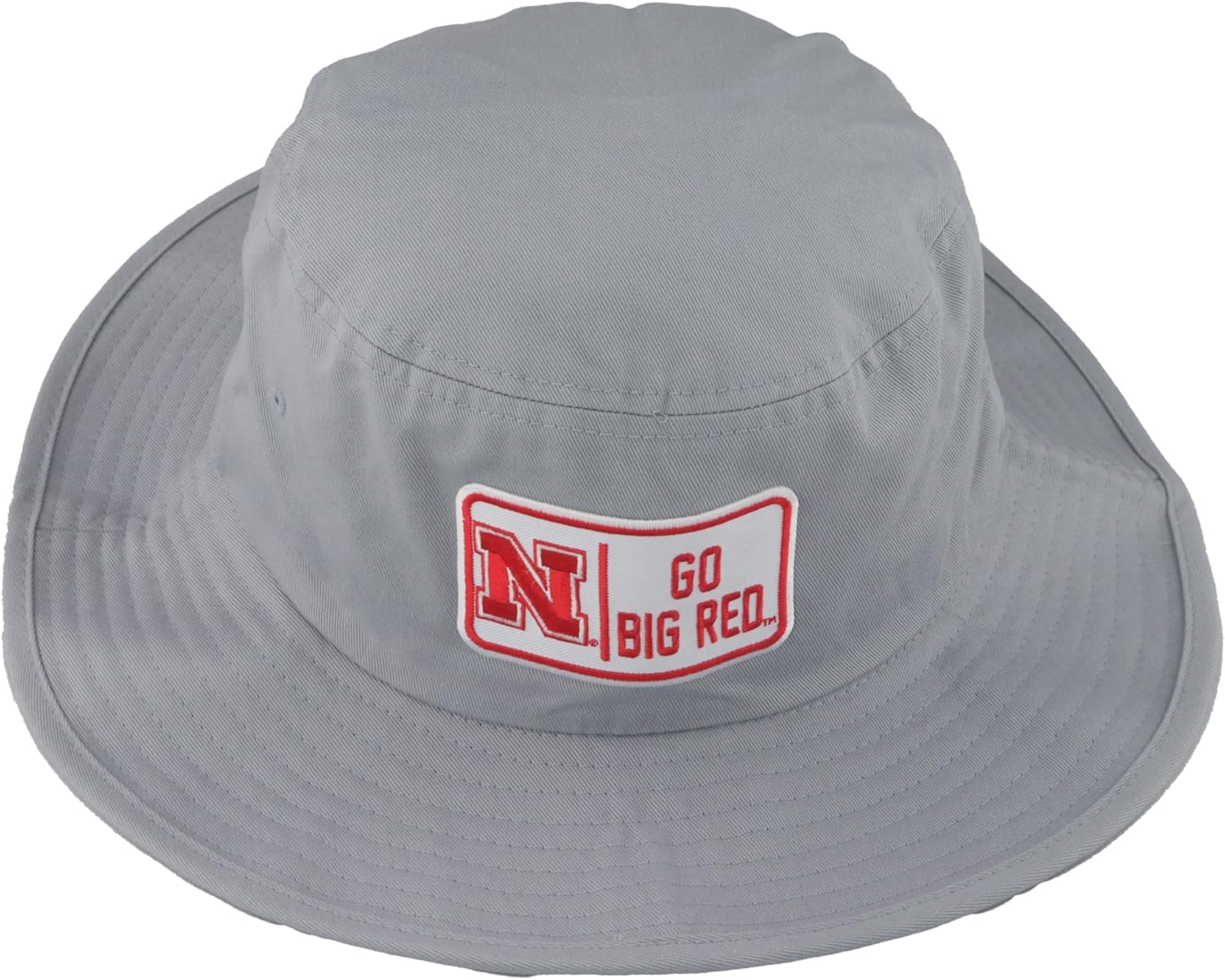 Nebraska Cornhuskers NCAA Officially Licensed Bucket Hat Patch Gray Defer