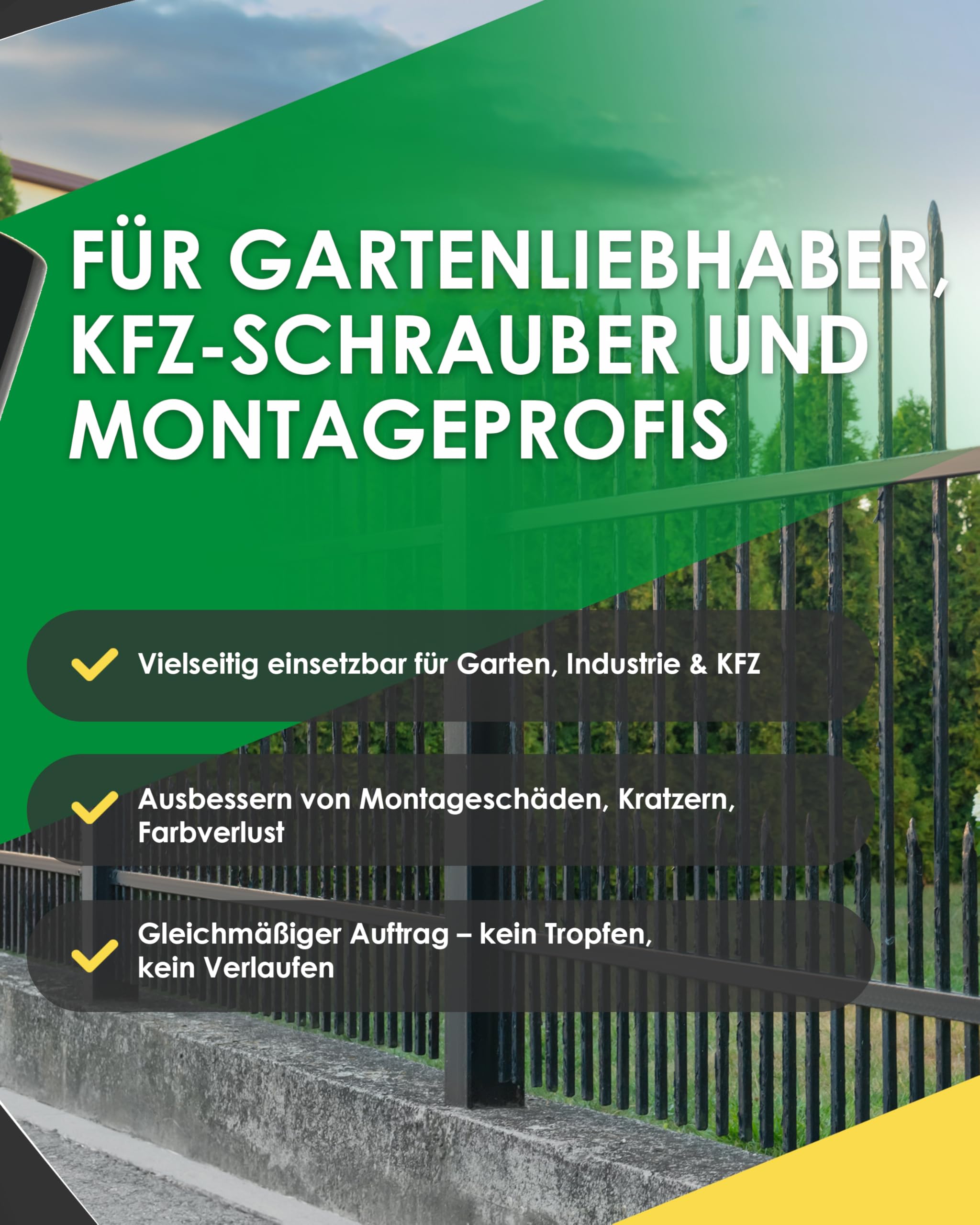 Zaundirekt Lackspray RAL 7016 Spraydose 400ml - Anthrazit Grau - Acryllack Sprühdose für Industrie, Handwerk und KFZ - Reparaturspray Metallzaun
