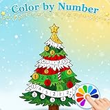 クリスマス 数字で塗り絵: 大人の塗り絵 ゲーム