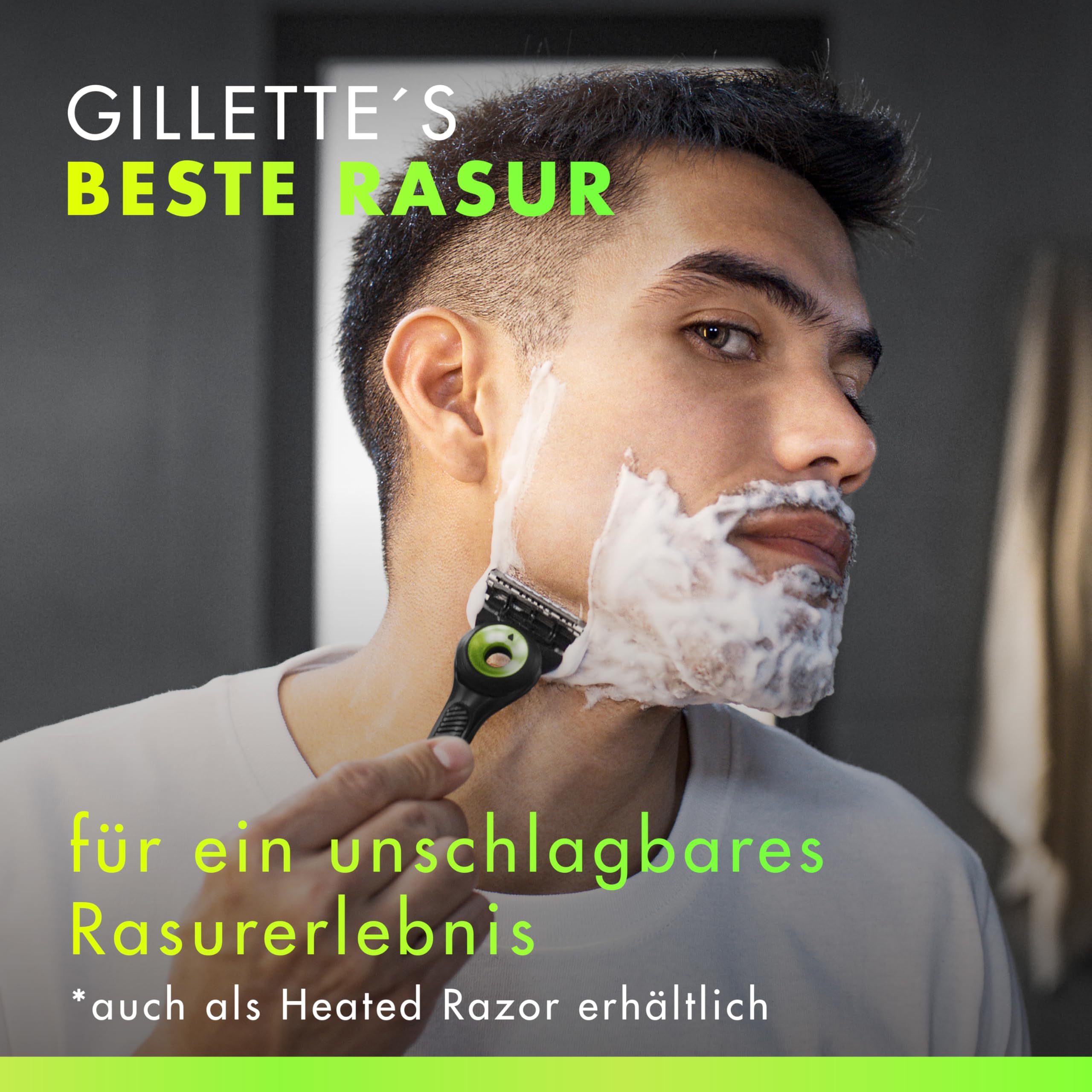 Gillette Labs Rasierklingen Herren, 10 Original Ersatzklingen, Schwarz | Nassrasierer, Klingen Kompatibel mit Allen Labs Rasierern, Inkl. Heated Razor Und Schlüsselanhänger
