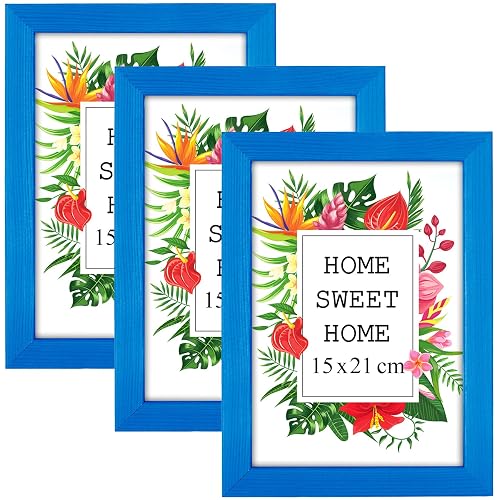 MG Design Set de 3 Marco Azul 15 x 21 cm