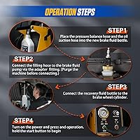 Vista 5 de Kit automático de purga de frenos, máquina de purga de líquido de frenos de 110 V, kit de purga de frenos completamente automático, operación de una