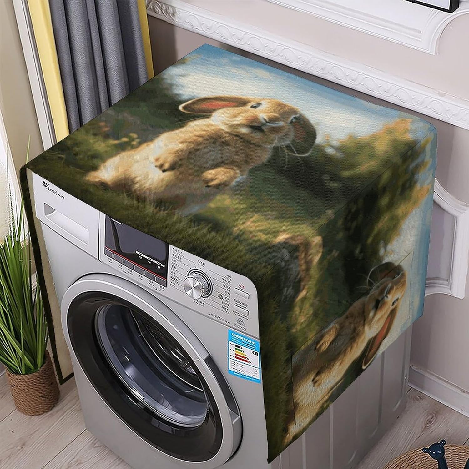 Dustproof Washer And Dryer Covers for The Top Fridge Dust Cover 54.3x20.5in