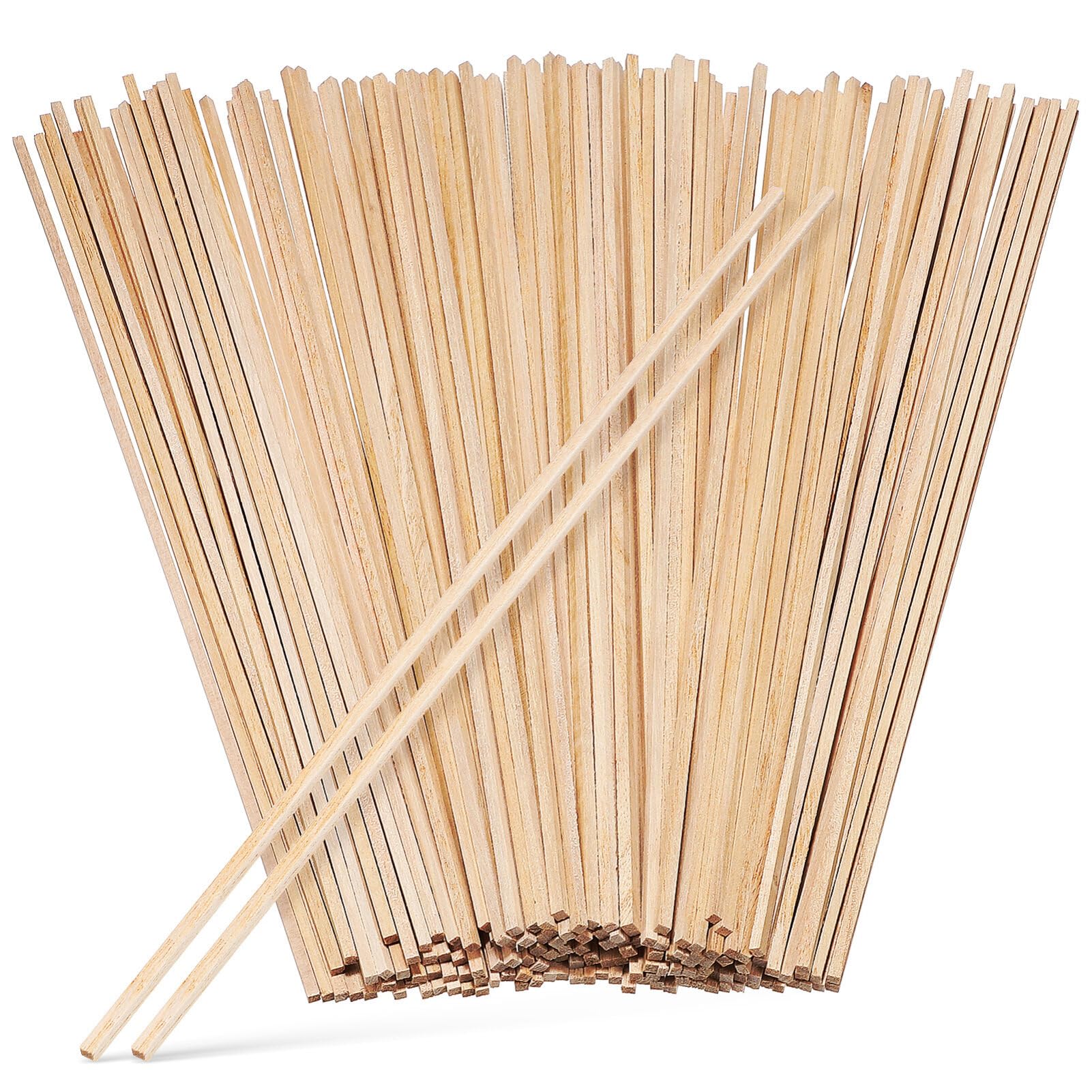 100 Bastoncini Di Legno Quadrati F Fityle - Tasselli Lisci Non Finiti Per Fai Da Te, Modellismo E Decorazione (2x2 Mm, Varie Lunghezze)