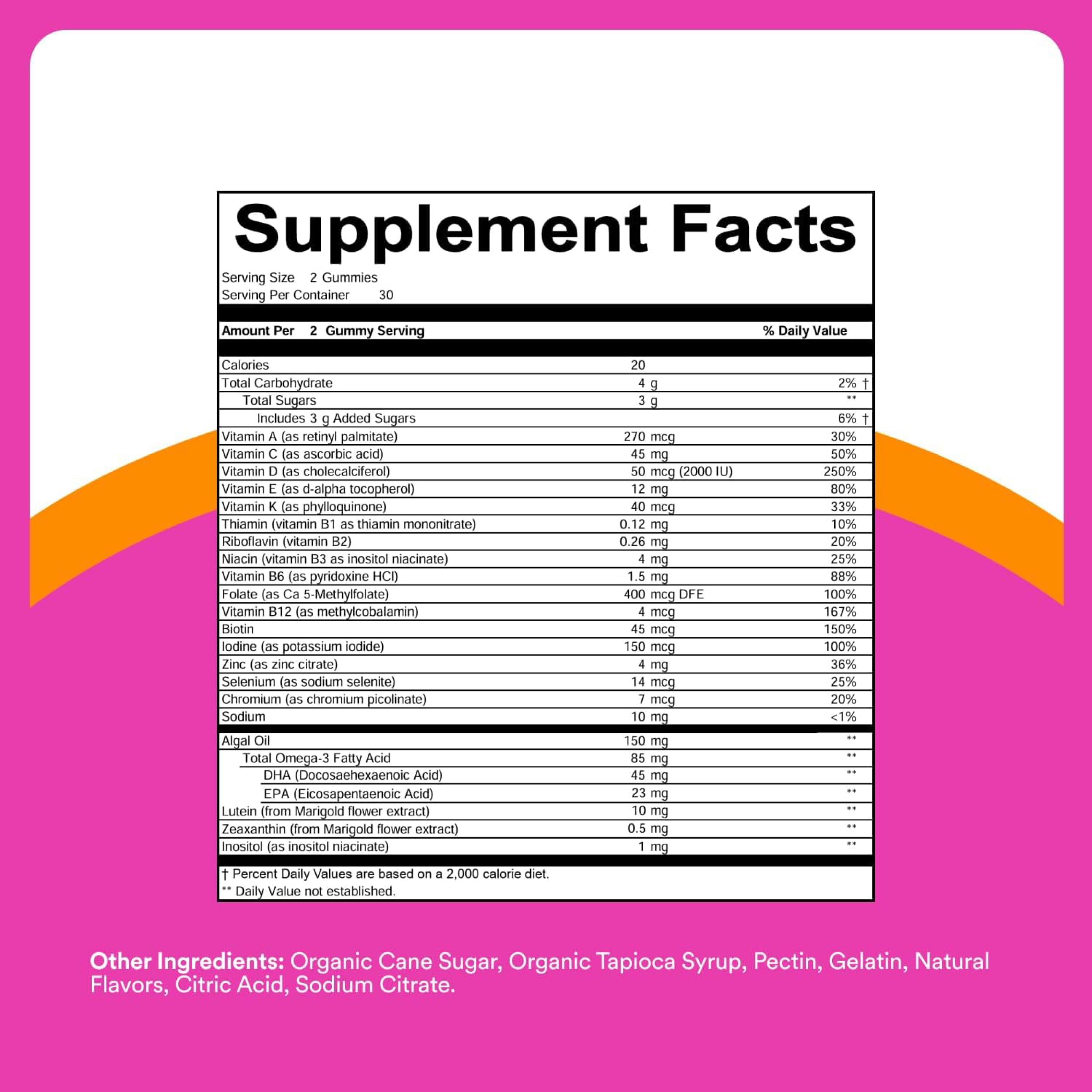 SmartyPants Teen Girl Multivitamin Gummies, Omega 3, Biotin, Zinc, 60 Ct — Amazon image 6