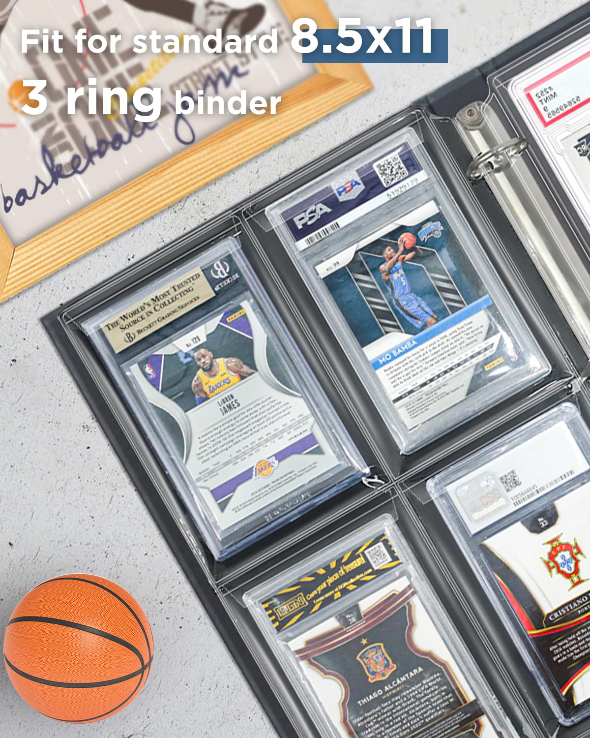 Amazon.com: CollectHall Graded Card Sleeves, PSA Graded Card Slab Binder  Pages for Storage & Display, Compatible with PSA, BGS, CGC Graded Sports  Cards and One-Touch Magnetic Card Holders- 12 Pages : Toys