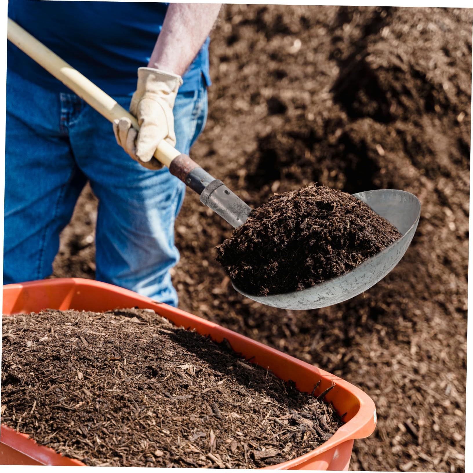 Metallschaufel zum Reinigen für Schlamm und Dung, Schwarz, Eisen