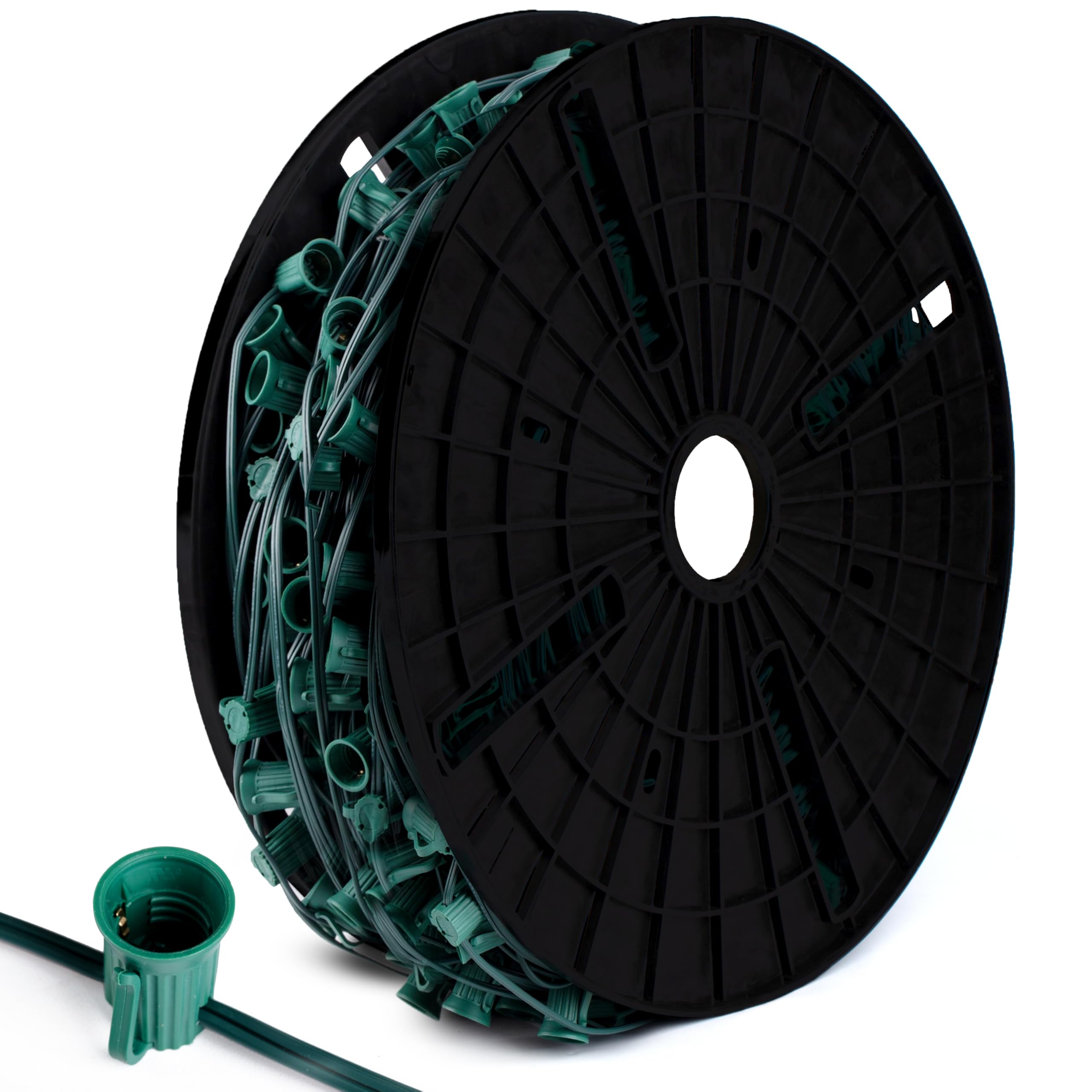 Luna Holiday Lights C7 500 FT Spool Wire 12 inch spacing, SPT-1 E