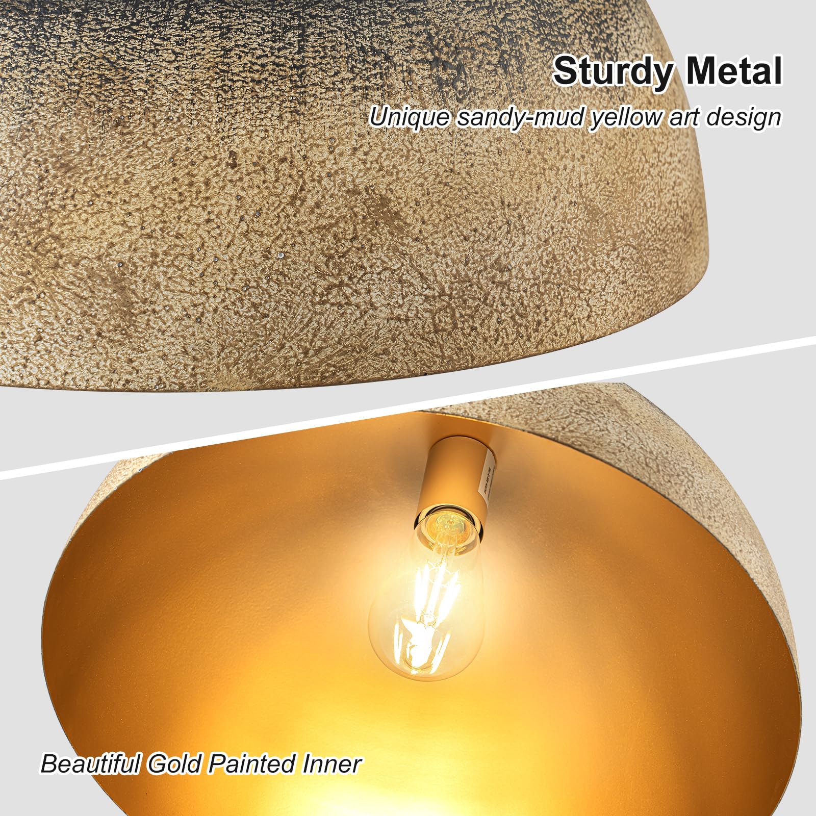 HUOKU Dome Pendant Light Fixtures, 15.75