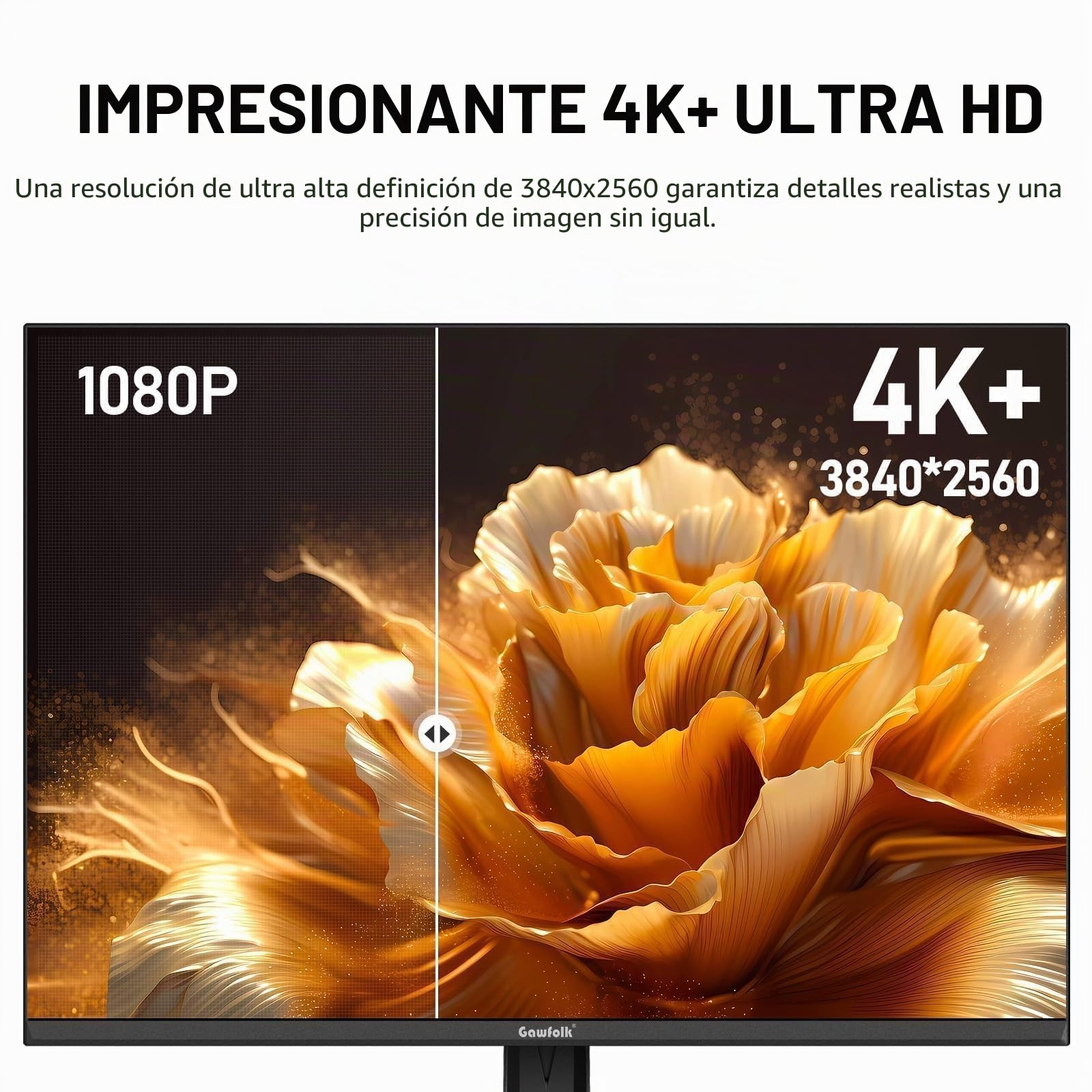 Monitor 4K de 28 Pulgadas IPS Ultra HD (3840 × 2560 P) 10 bits 128% SRGB Altavoces Integrados DisplayPort HDMI Blanco