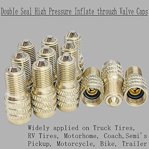 Miniatura 6 de Tapones de vástago de válvula de doble sello de 0.984 in, extensores de vástago de válvula de infladoflujo a través de alta presión, tapas de