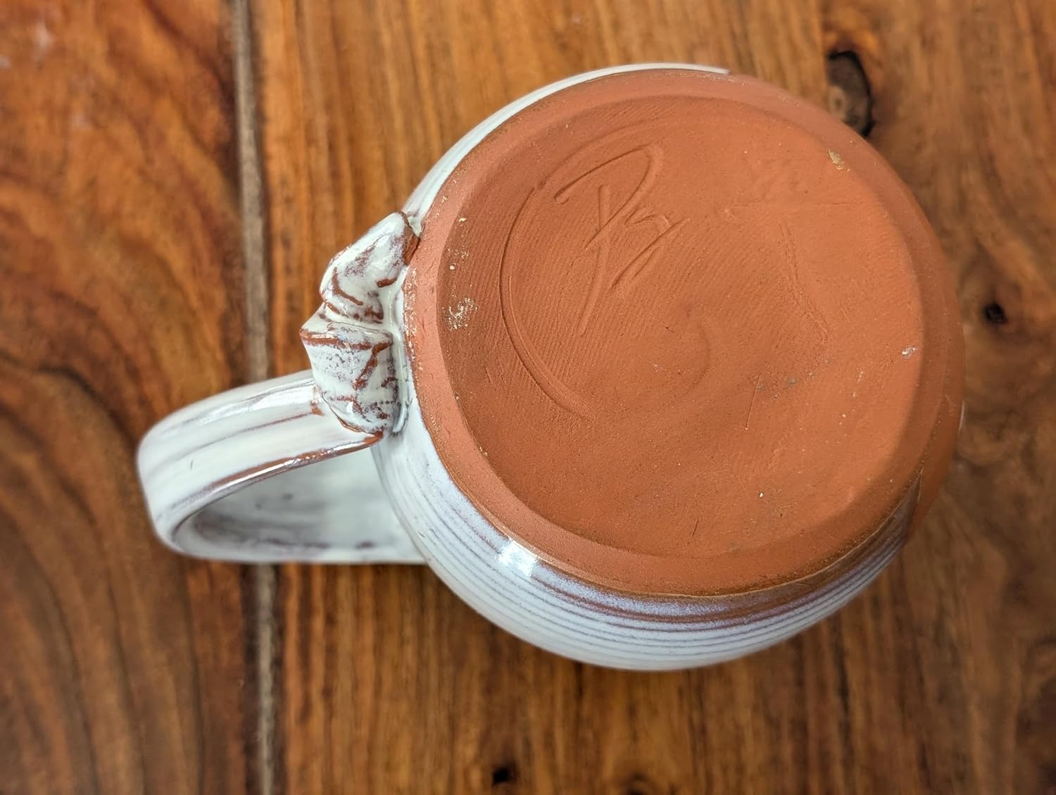 Hand Thrown Pottery Mug in Shale With Rust Chain Handmade in North Carolina