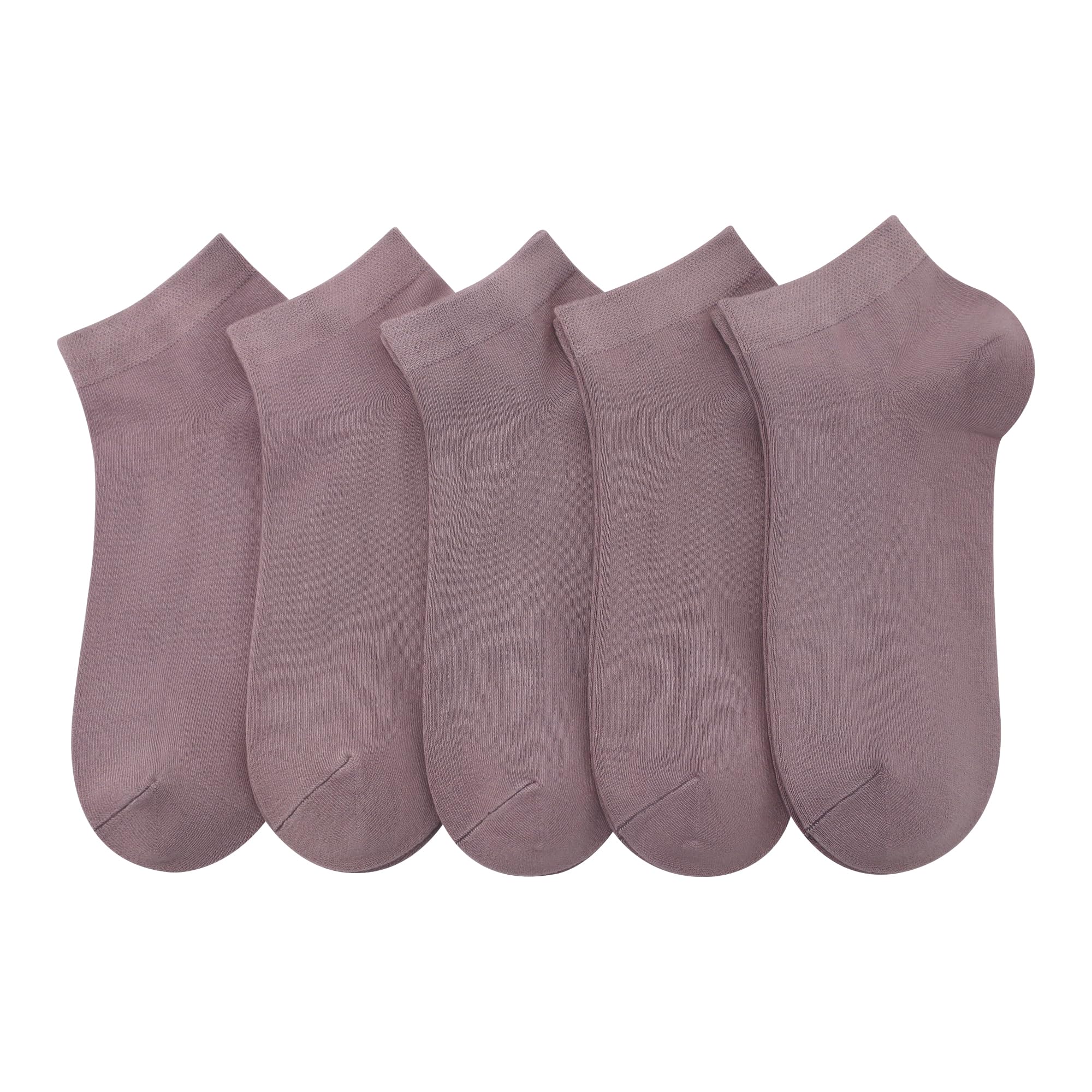 SERISIMPLE Women Viscose Bamboo Ankle Socks Low Cut Thin Sock Lightweight Pastal Color Soft Sock 5 Pairs