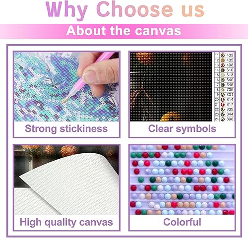 Miniatura 3 de Diamond Painting Kits for Adults - Flower Diamond Art Marigold Bouquet DIY 5D Full Round Drill Crystal Rhinestone Arts and Crafts Home Wall Decor