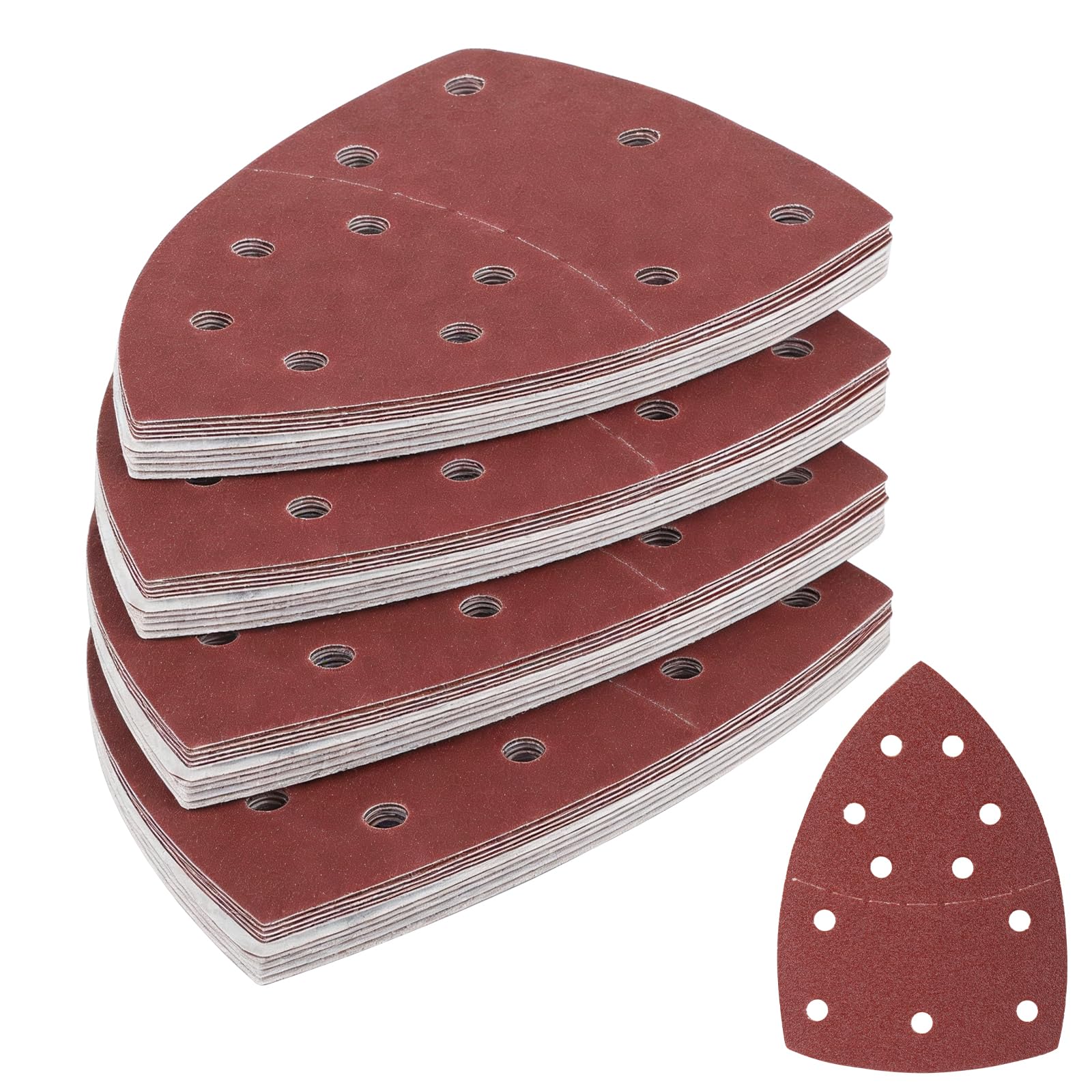 30 Pcs Multi Tool Sanding Pads, 60 Grit for Black and Decker Mouse Sander Pads, Hook and Loop Mouse Sander Sheets, Sandpaper for Electric Sanders, for Bosch Multitool Sanding Padss