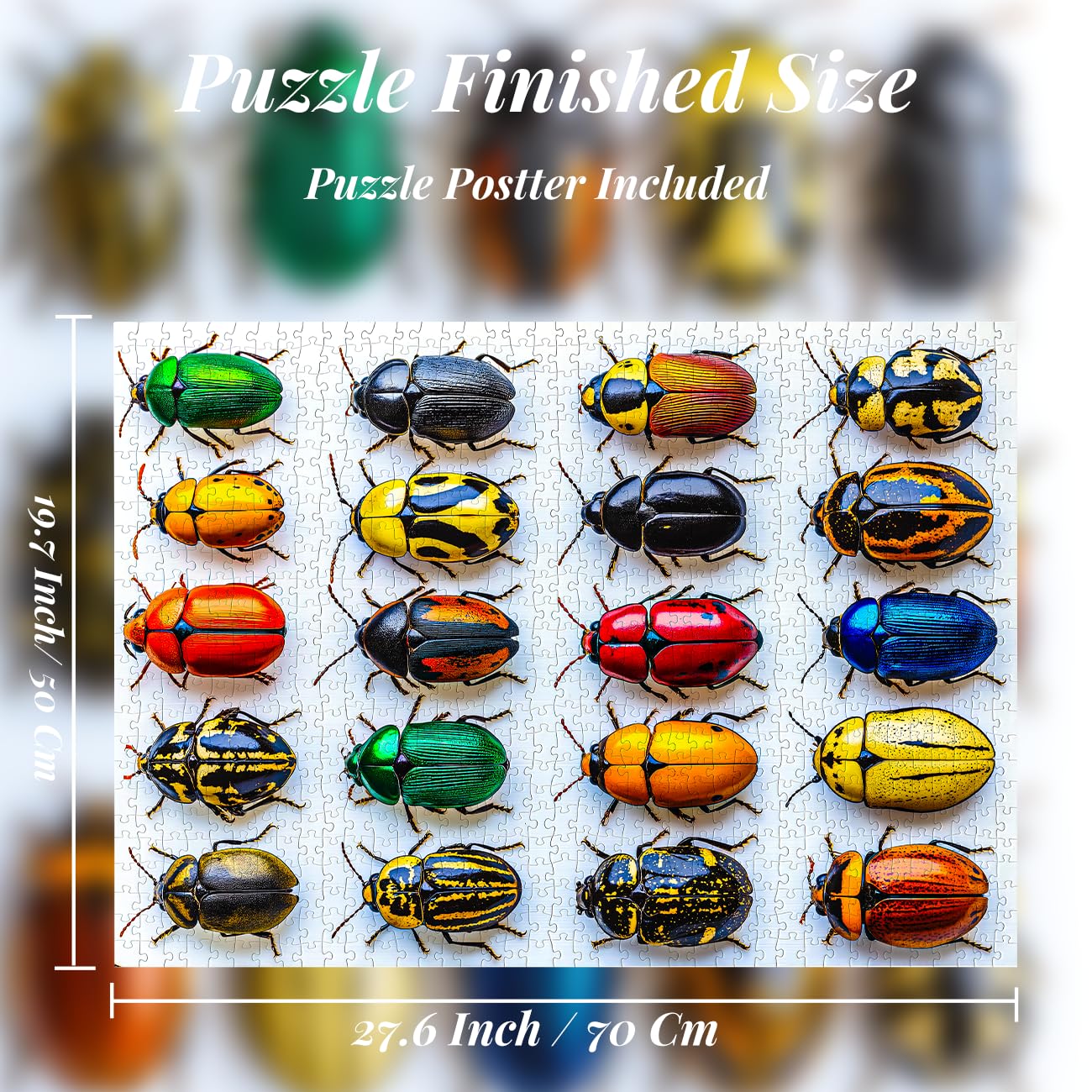 Amazon | Bgraamiensパズル - カラフルなカブトムシのジグソーパズル