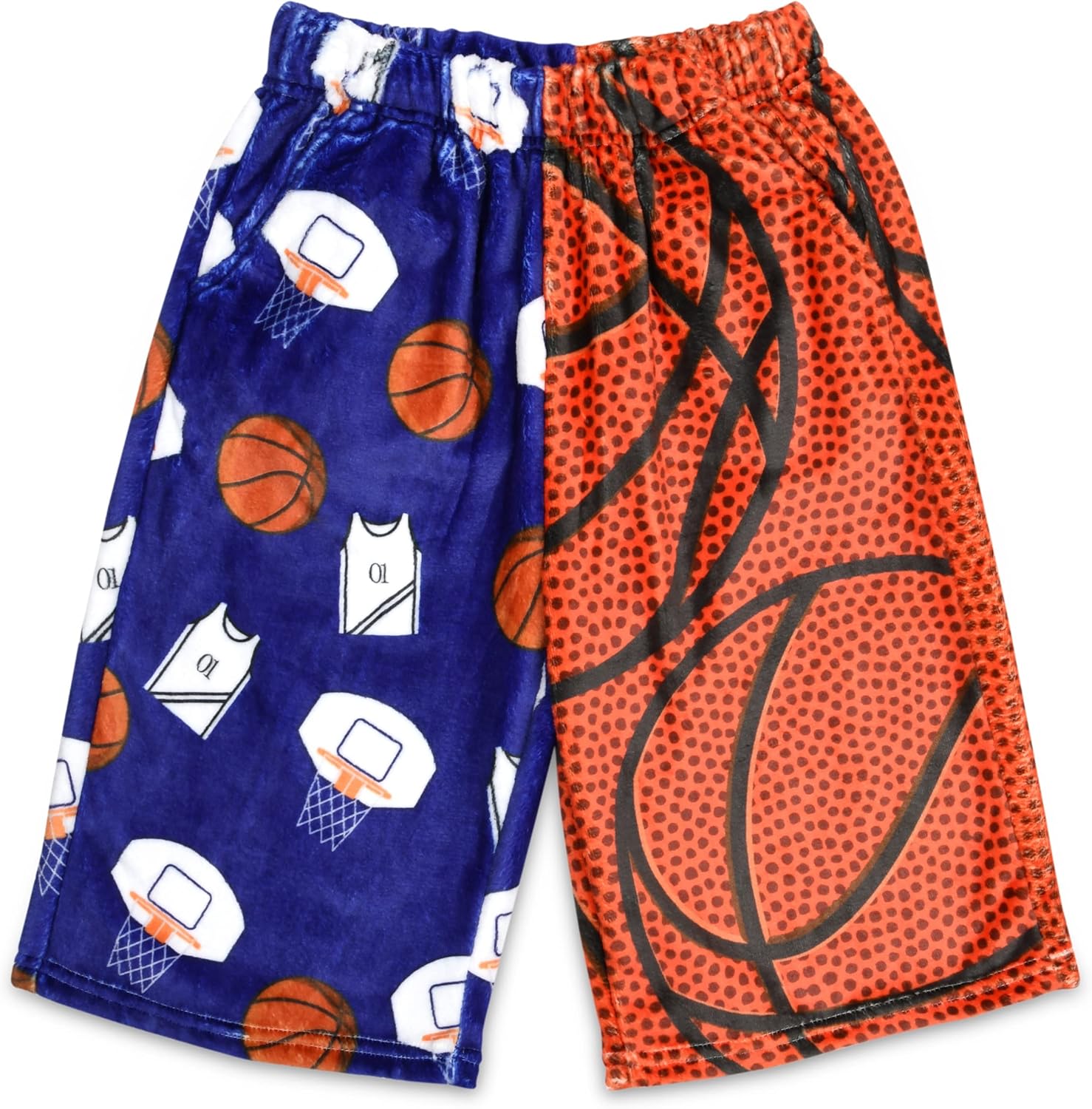 iscream Big Boys Fun Print Silky Soft Plush Shorts - Play Ball Collection