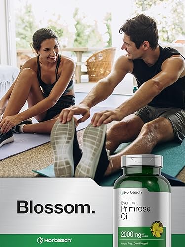 Miniatura 7 de Horbäach Cápsulas blandas de aceite de onagra | 2000 mg | 150 píldoras | Suplemento prensado en frío, sin hexano con GLA | Sin OMG, sin gluten