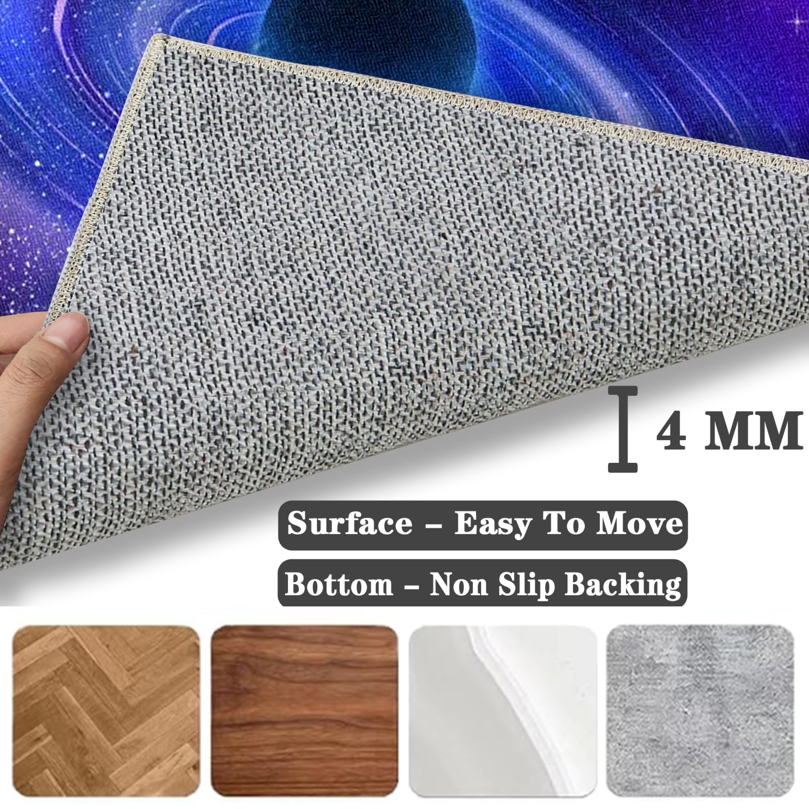 Protector Suelo Silla Escritorio Alfombrilla para Silla de Oficina Alfombra Silla Gaming Alfombra para protección de Suelos Duros Alfombrilla para protección de Suelo de Oficina y hogar 160 x 180 cm
