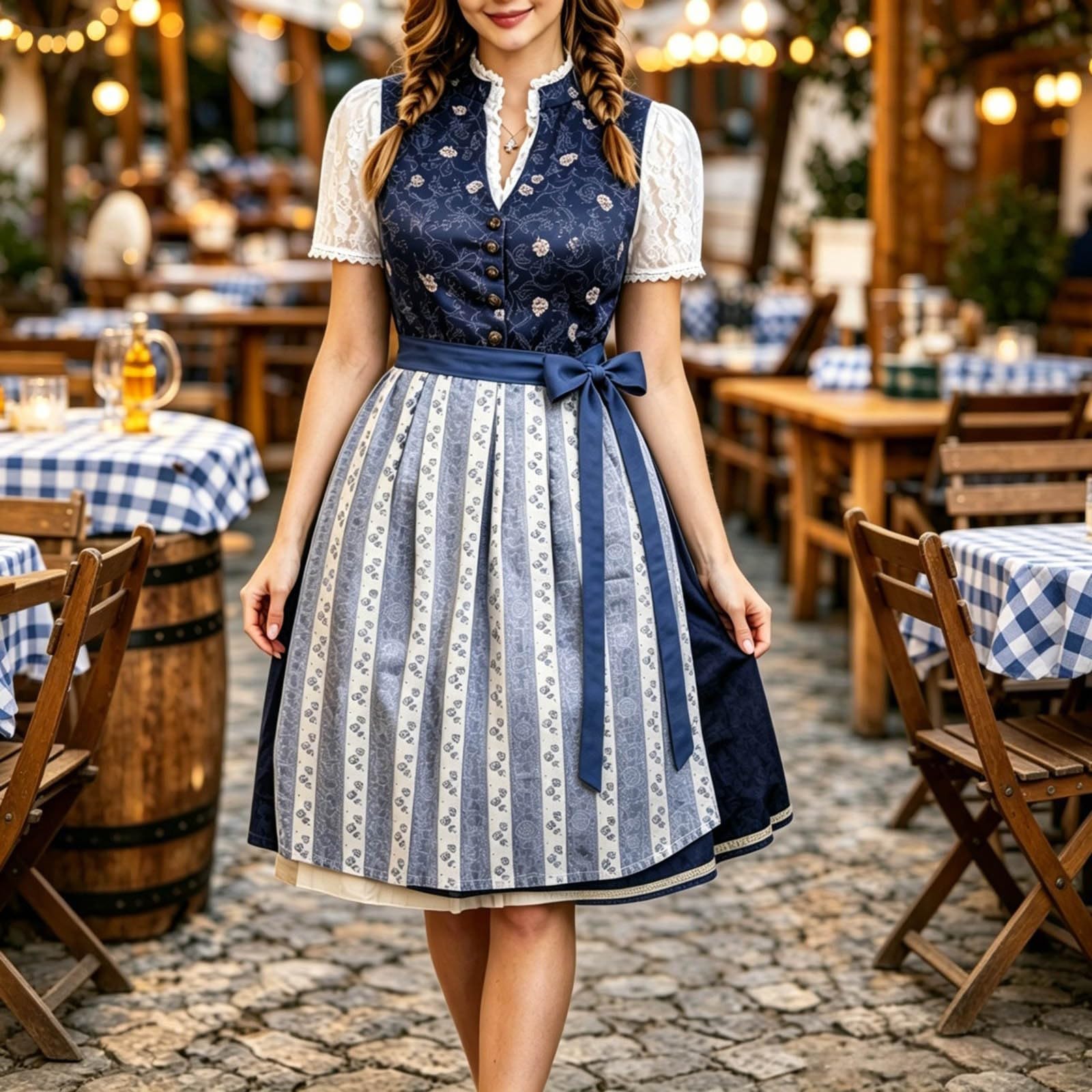 Generisch Neuheiten 2026 Elegante Tracht für ein Bierfest – Ethnische Karnevalsdarbietung mit Verzierungen