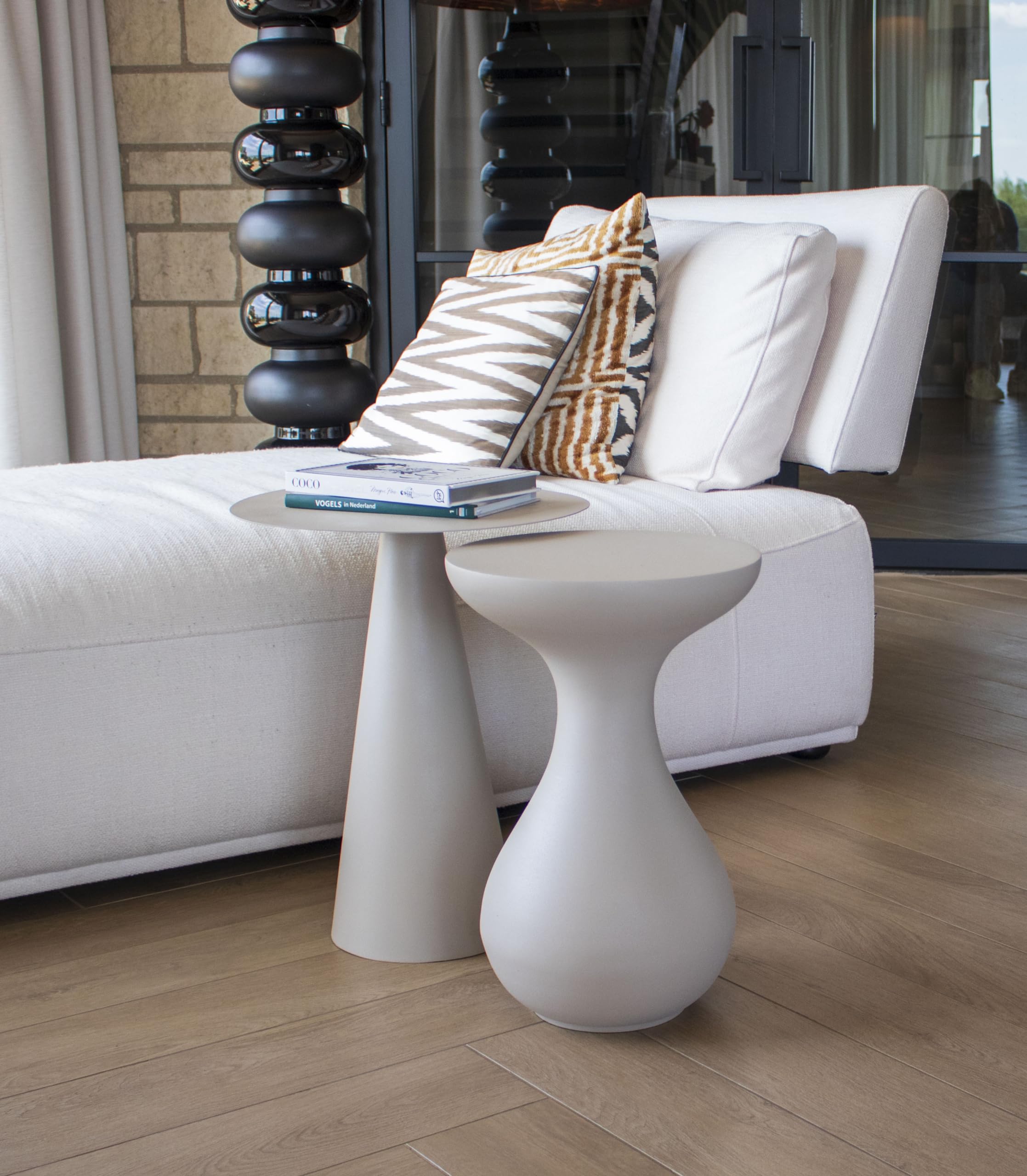 Kick Collection Table d'appoint Dez - Noir - Moderne et de Haute qualité - Aluminium - Disponible dans de Nombreuses Couleurs