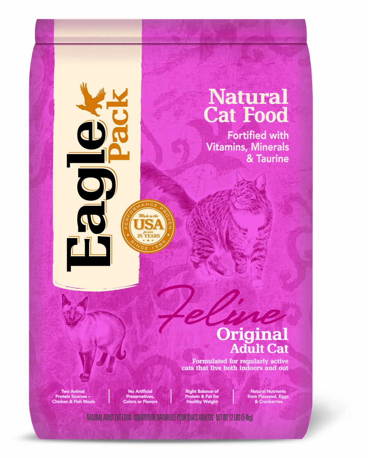 Eagle Pack Natural Pet Food, Original Adult Formula For Cats, 12-Pound Bag