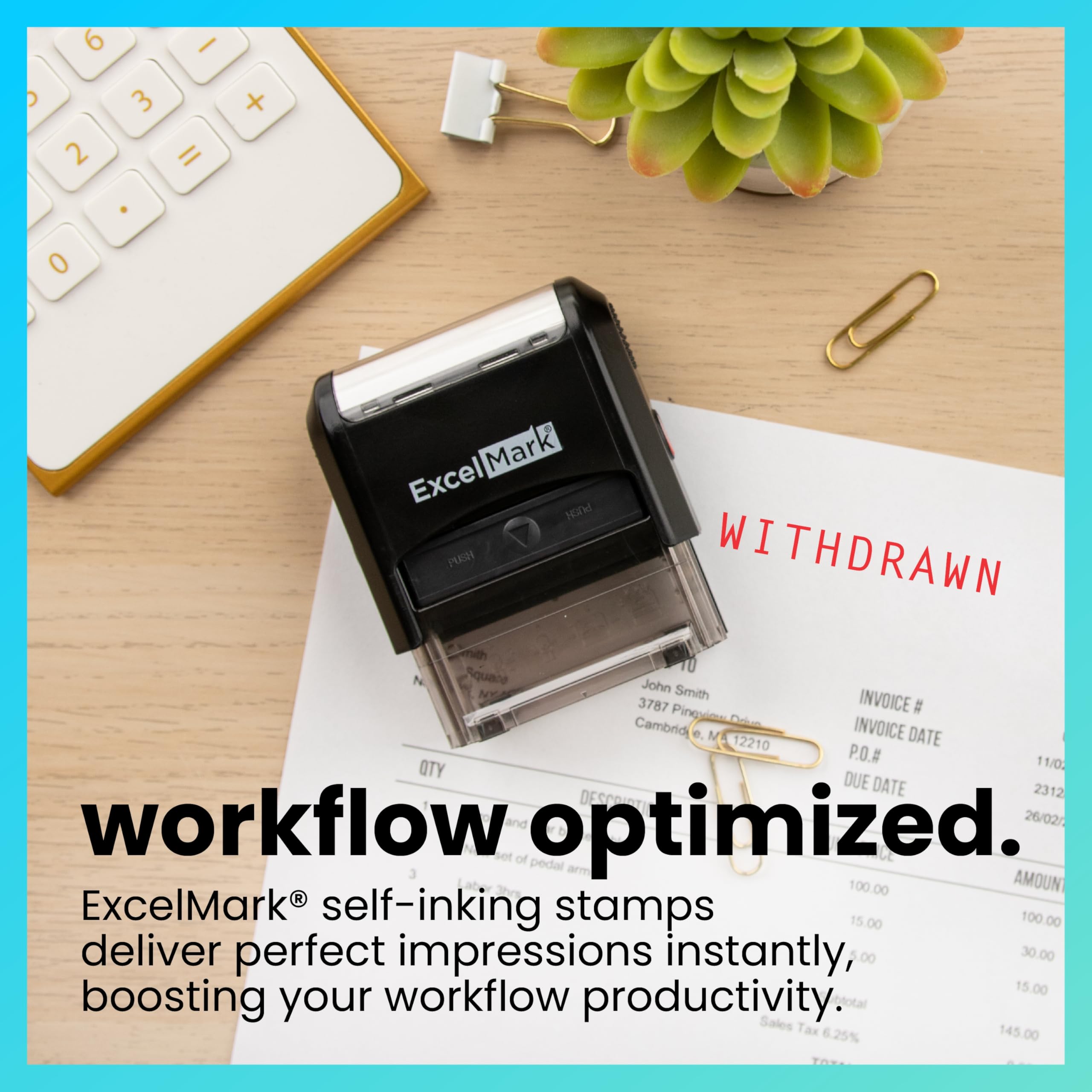 Amazon.co.jp: Withdrawn Self Inkingラバースタンプ – レッドインク