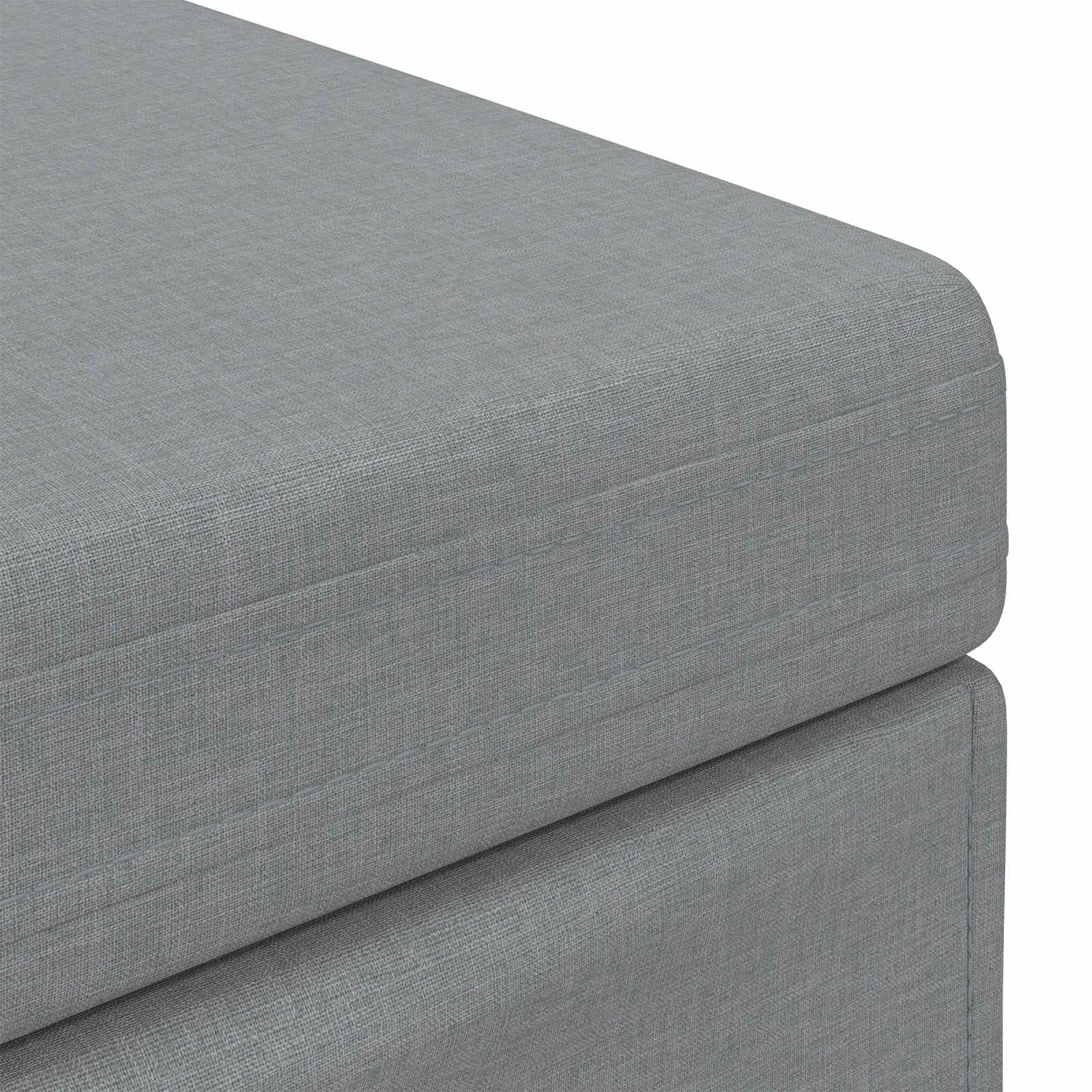 vidaXL Taburete Gris Claro 61 x 41 x 40 cm Tela y Madera Ingeniería