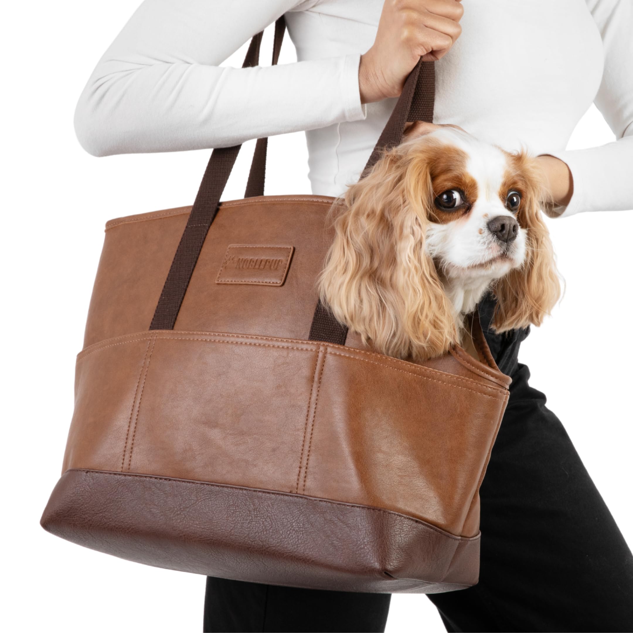 Amazon.com: NoblePup Faux Leather Dog Carrier for Small Dogs