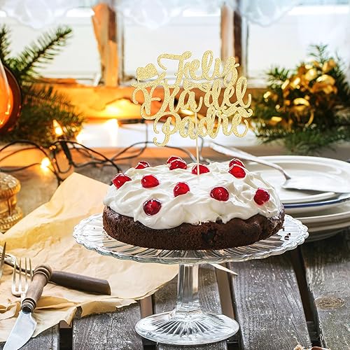 Miniatura 7 de 1 decoración de pastel Feliz Dia del Padre con purpurina para el Día del Padre, Feliz Cumpleaños, Papá Super Best Dad Cake Decor para Feliz Día del