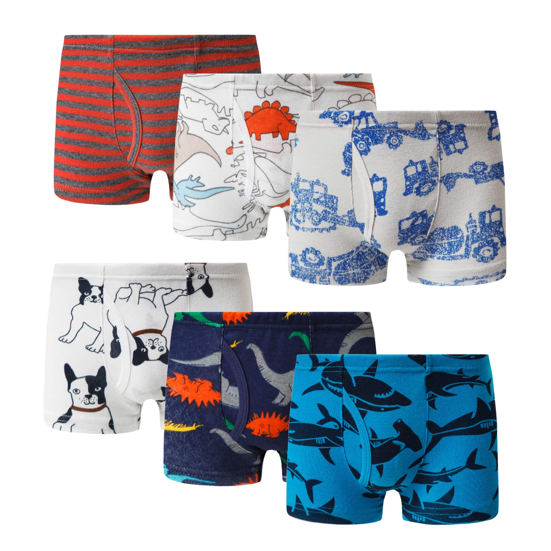 Family Feeling Little Boys' Cotton Boxer Brief Soft Underwear