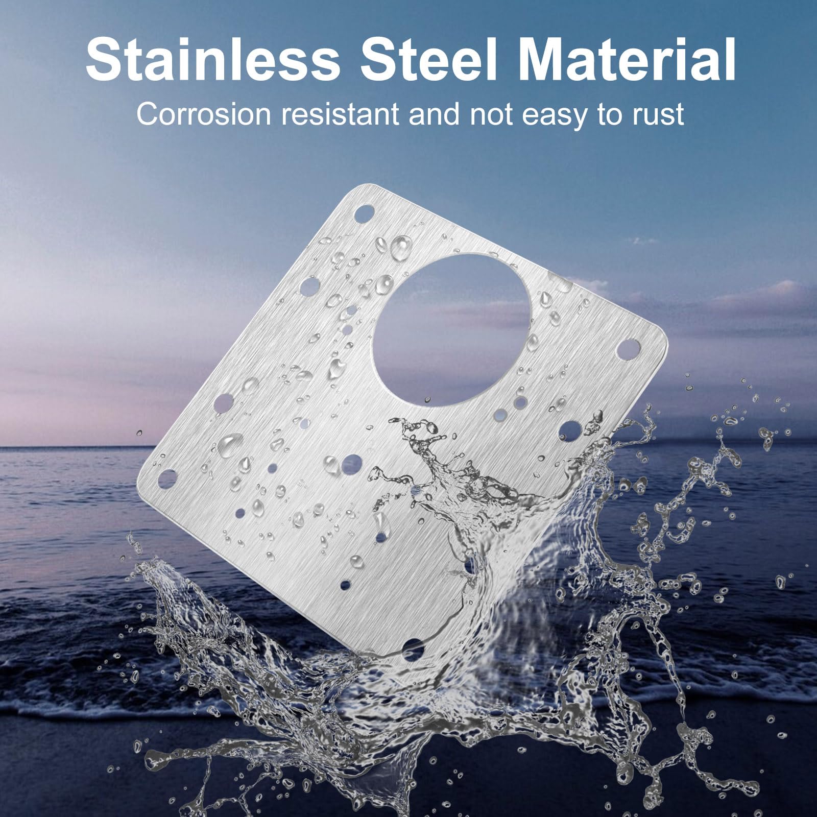 Fousenuk 10 stuks scharnierreparatieplaten, roestvrij stalen reparatieset 9 x 9 cm met schroeven reparatiestuk voor zijscharnierplaat, kastdeur, kastscharnieren, scharnierreparatie